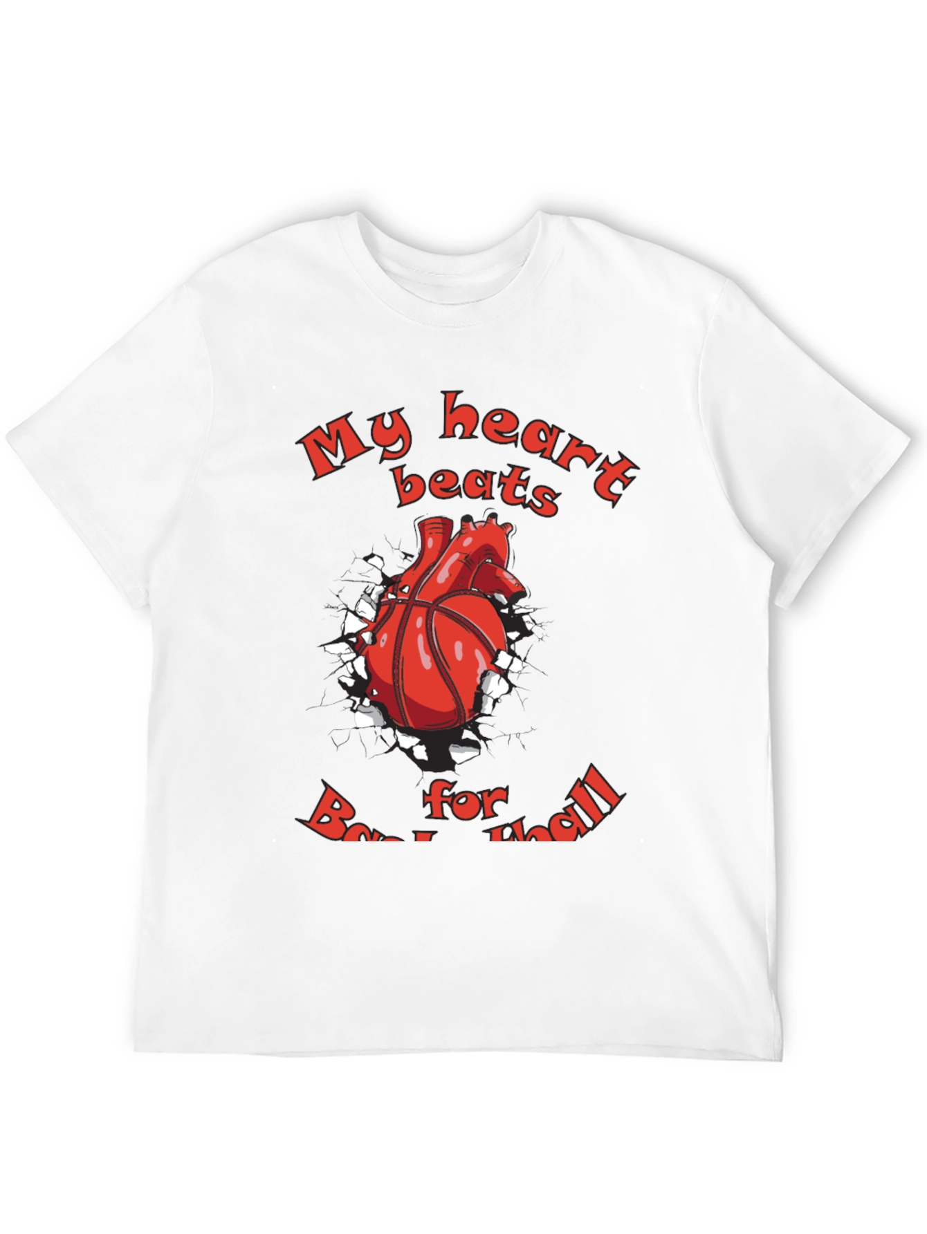 Basketball Heartbeat Graphic T-Shirt