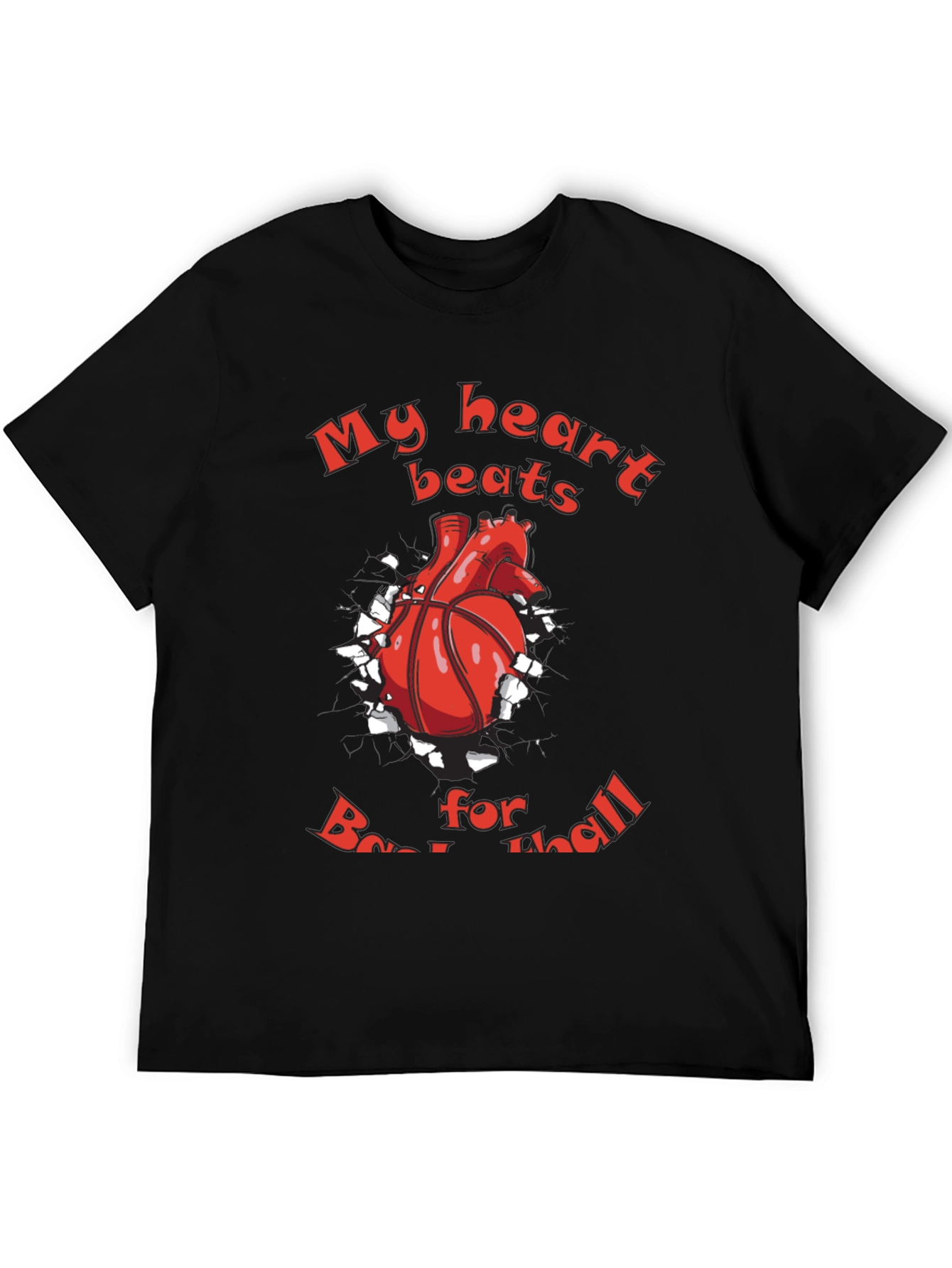 Basketball Heartbeat Graphic T-Shirt