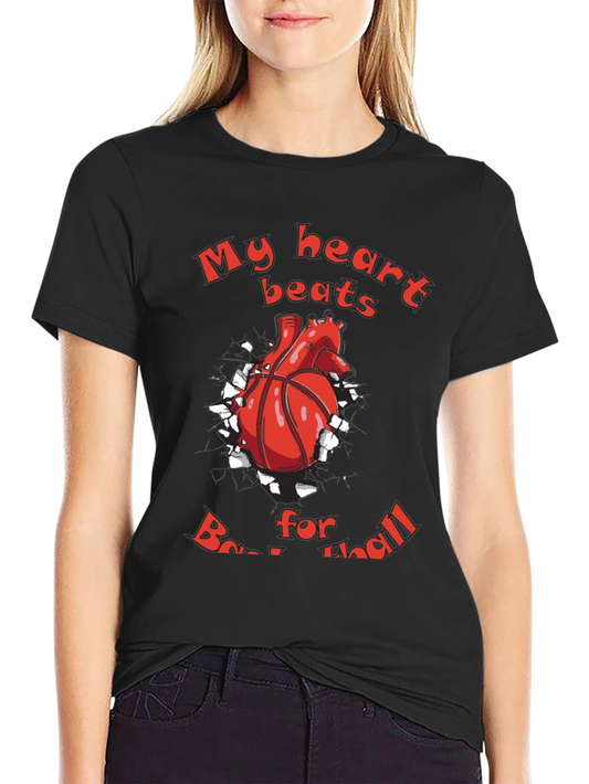 Basketball Heartbeat Graphic T-Shirt