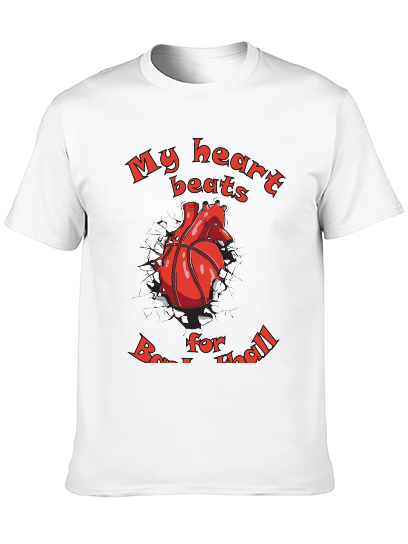 Basketball Heartbeat Graphic T-Shirt