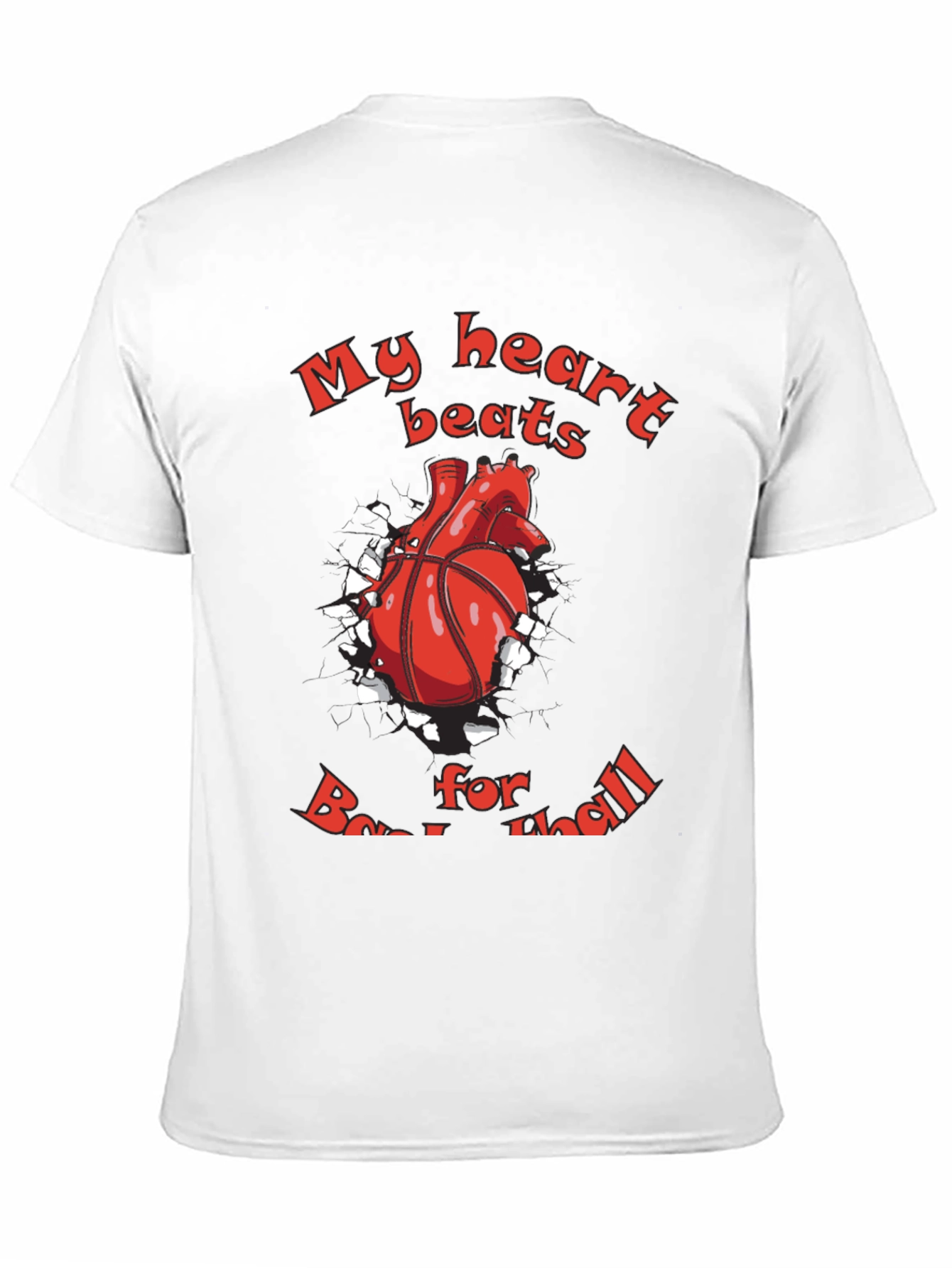Basketball Heartbeat Graphic T-Shirt