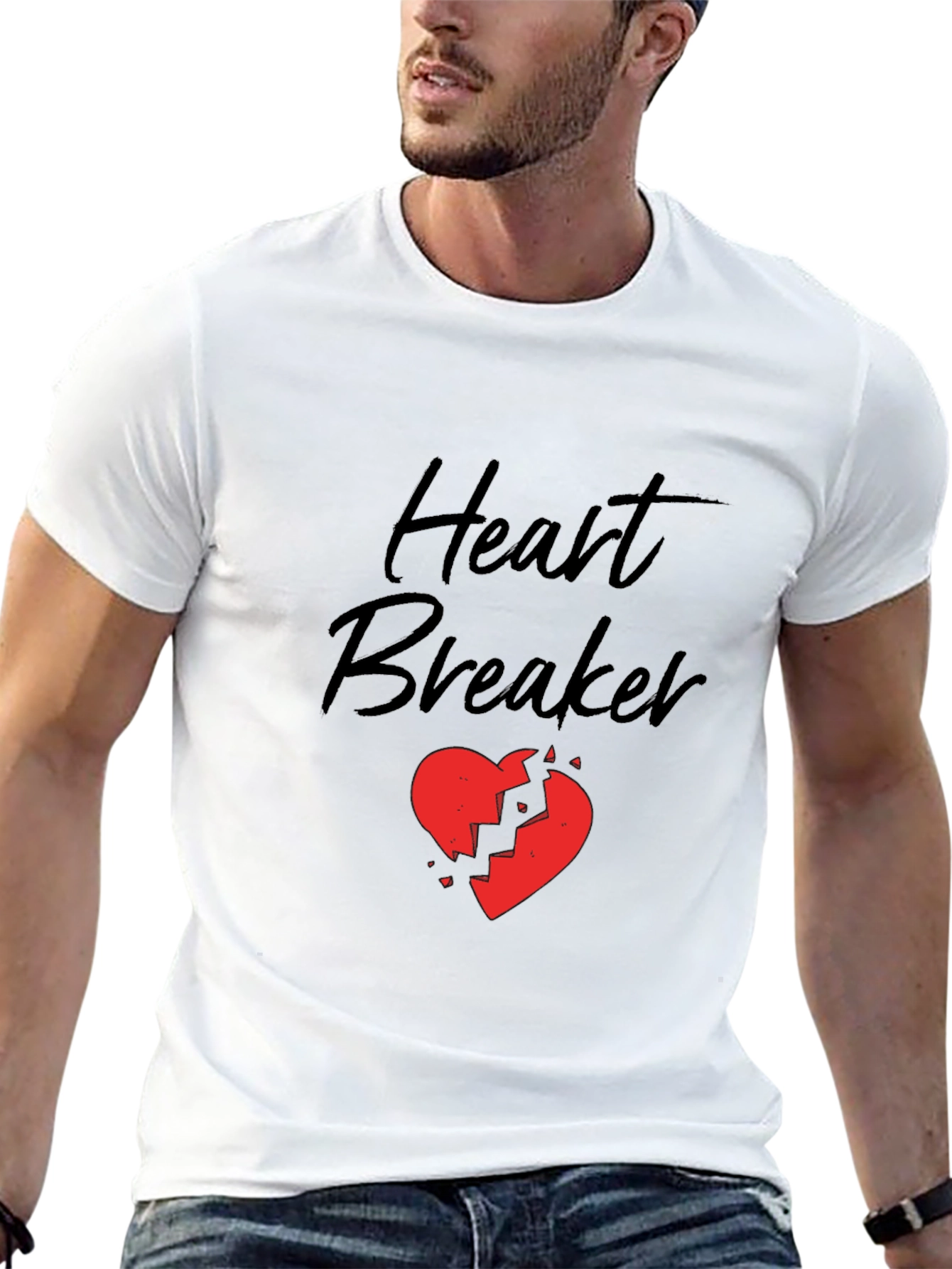 Heart Breaker Graphic Tee - Black