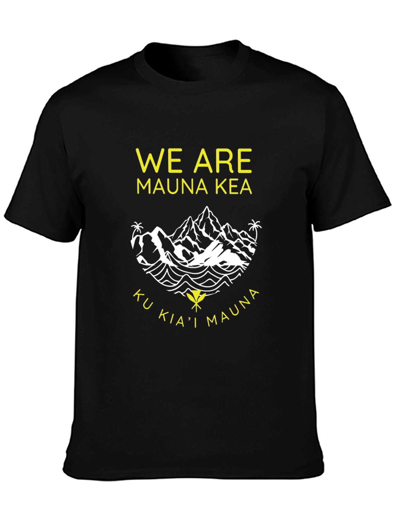 Mauna Kea Black Graphic Tee - Ku Kiai Mauna