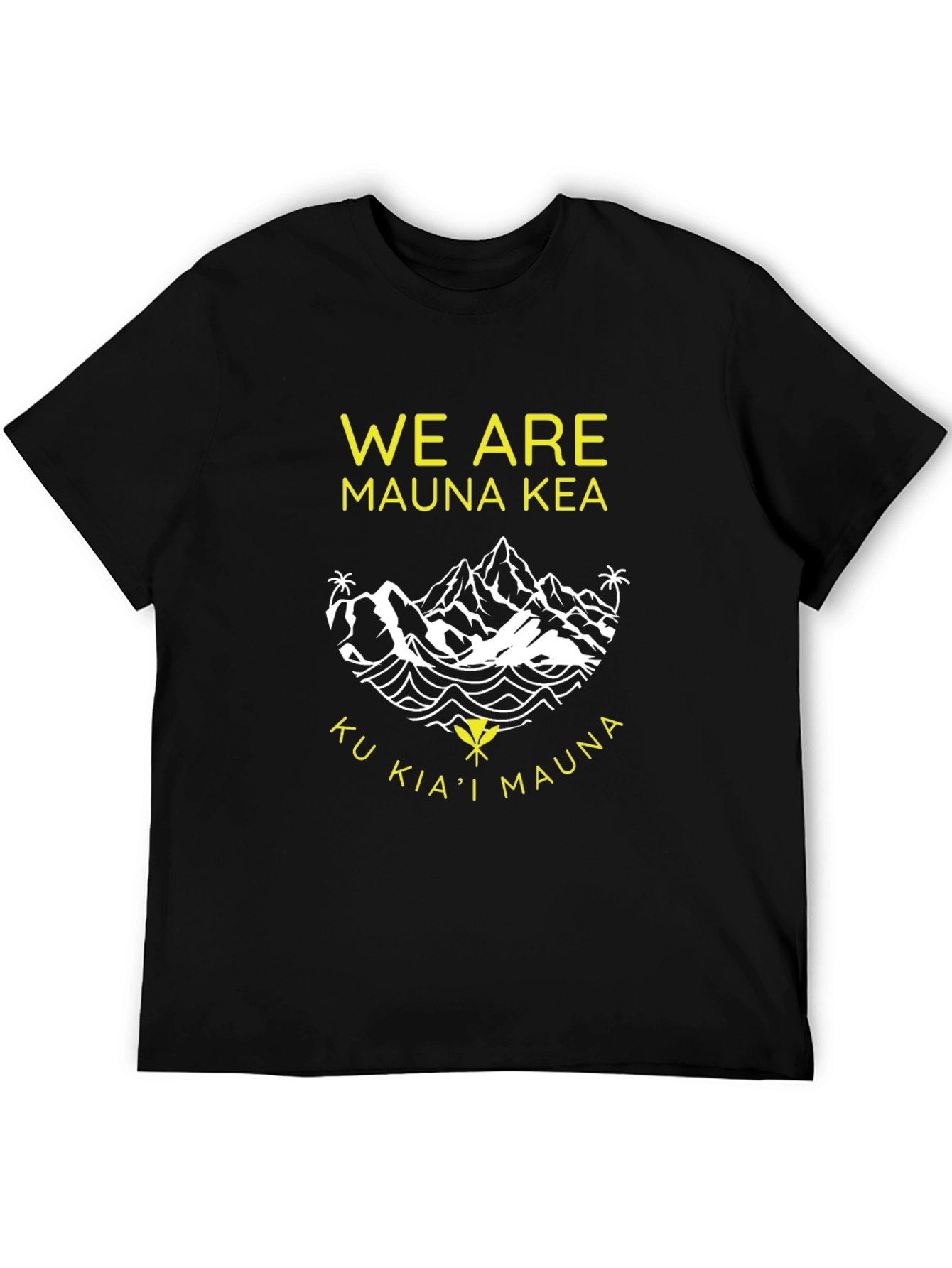 Mauna Kea Black Graphic Tee - Ku Kiai Mauna