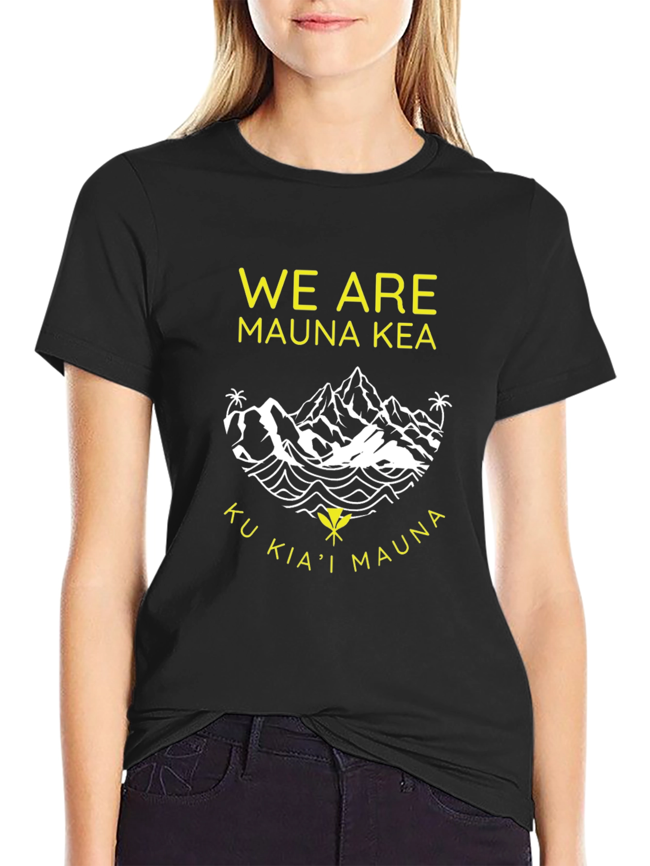 Mauna Kea Black Graphic Tee - Ku Kiai Mauna