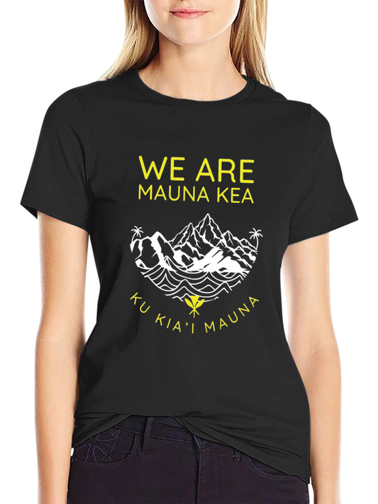 Mauna Kea Black Graphic Tee - Ku Kiai Mauna