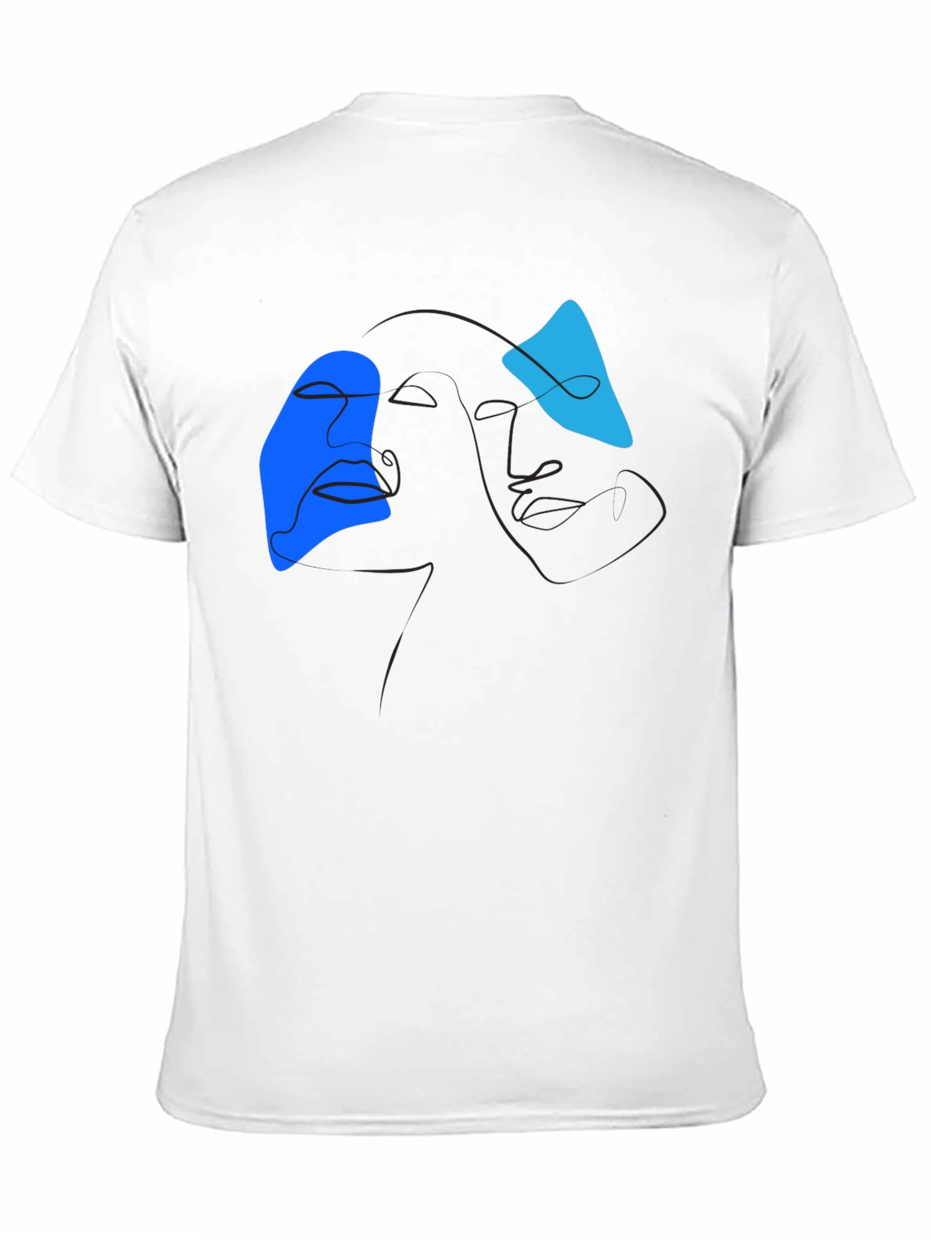 Abstract Line Art Graphic Tee - Modern Black T-Shirt