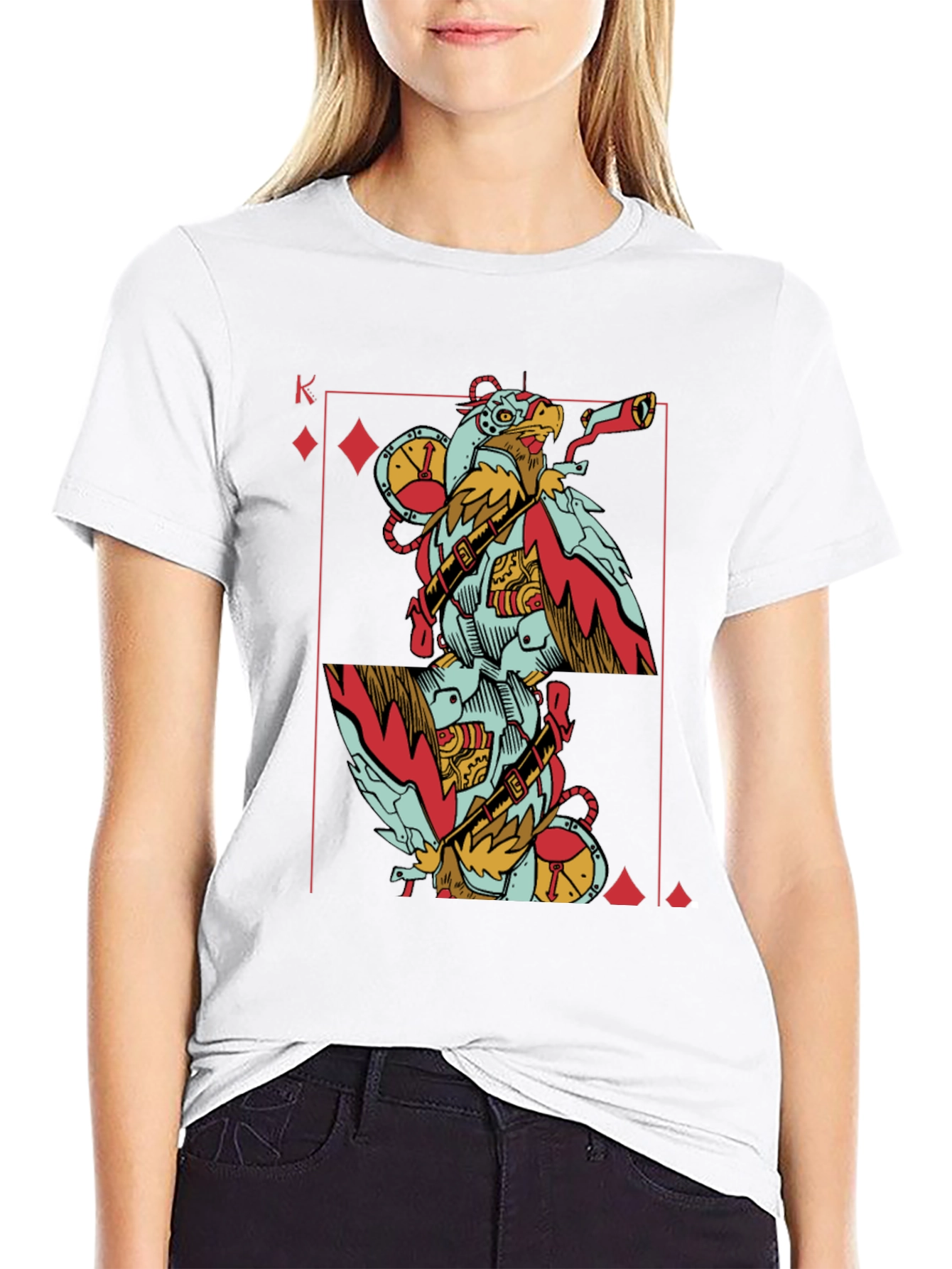 King of Diamonds Steampunk Bird T-Shirt