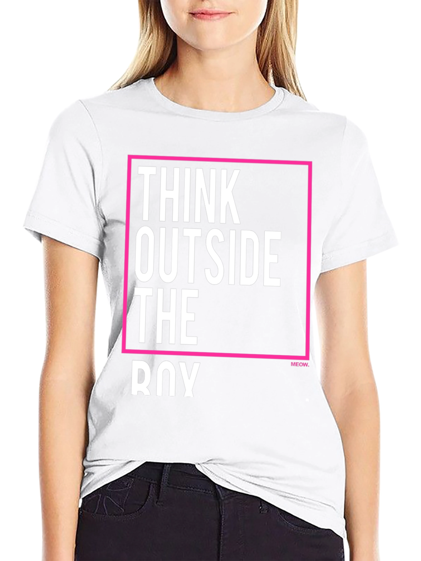 Think Outside the Boy Slogan Graphic Tee