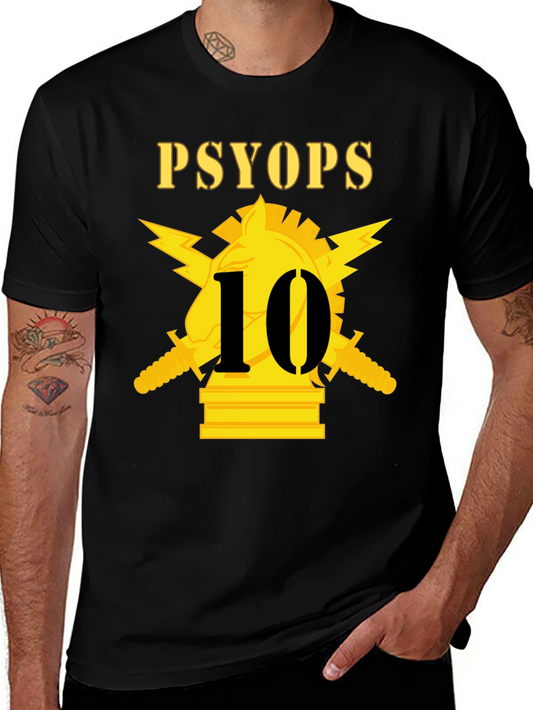 PSYOPs 10 Black T-Shirt Graphic Tee