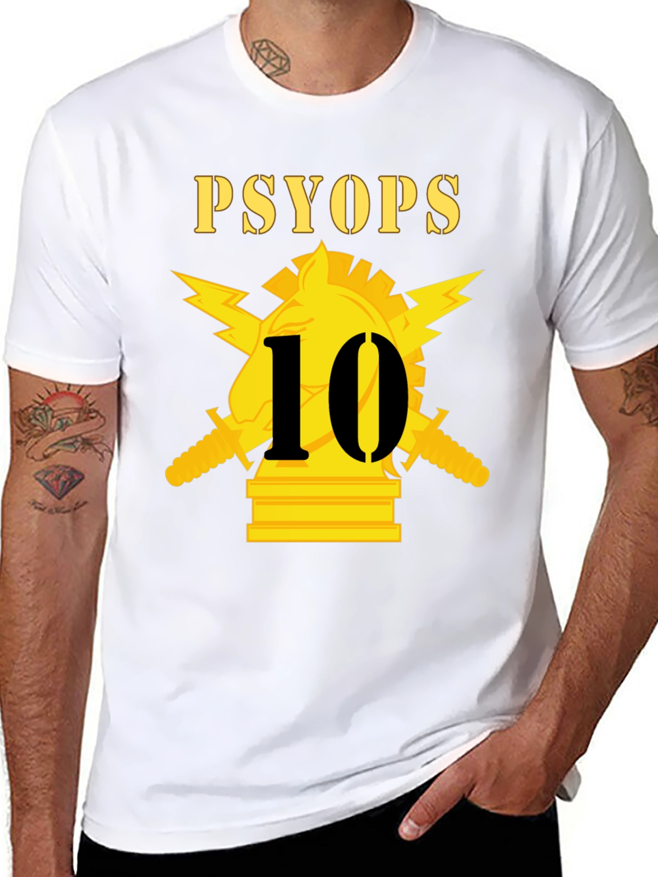 PSYOPs 10 Black T-Shirt Graphic Tee