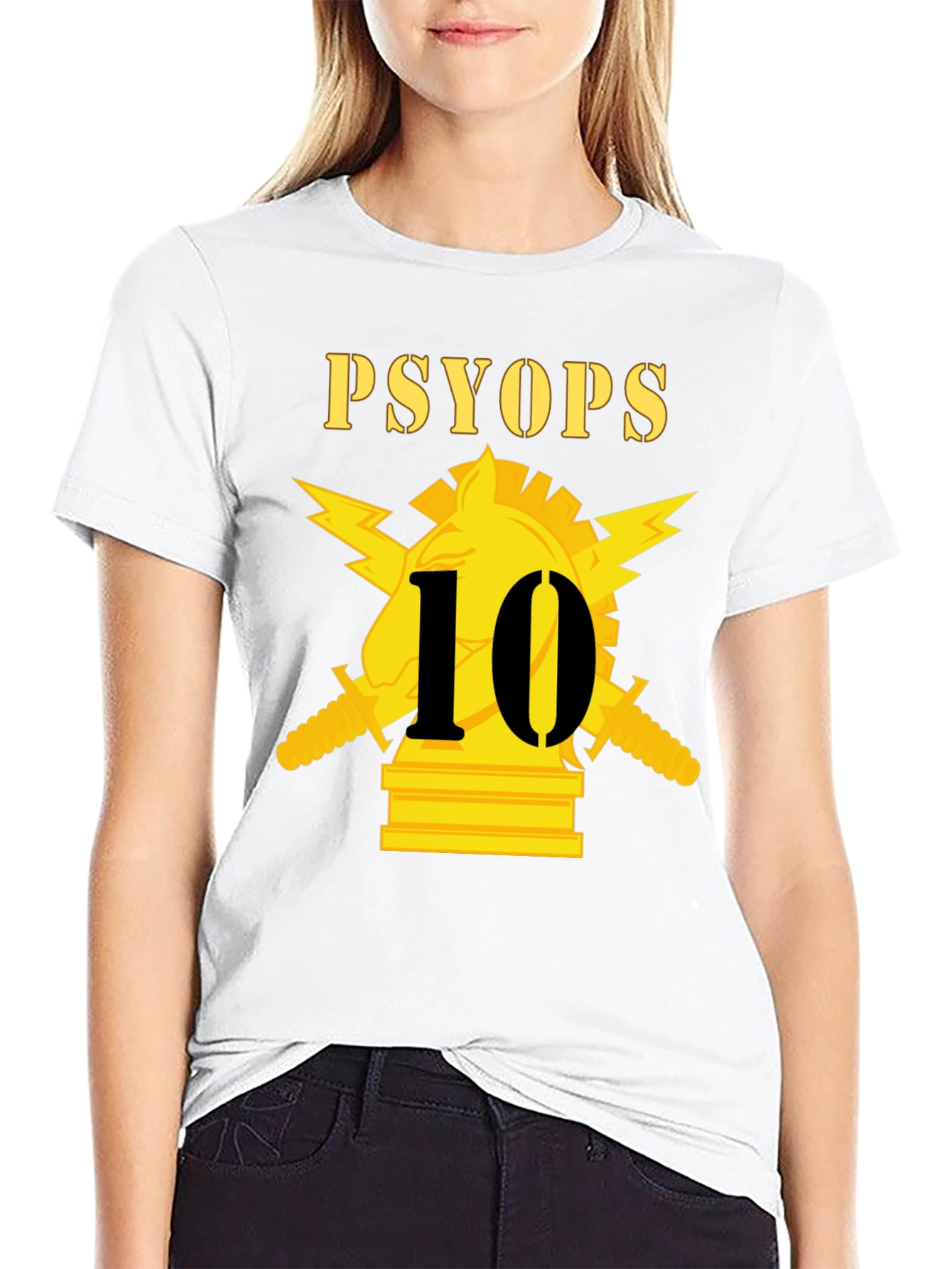 PSYOPs 10 Black T-Shirt Graphic Tee