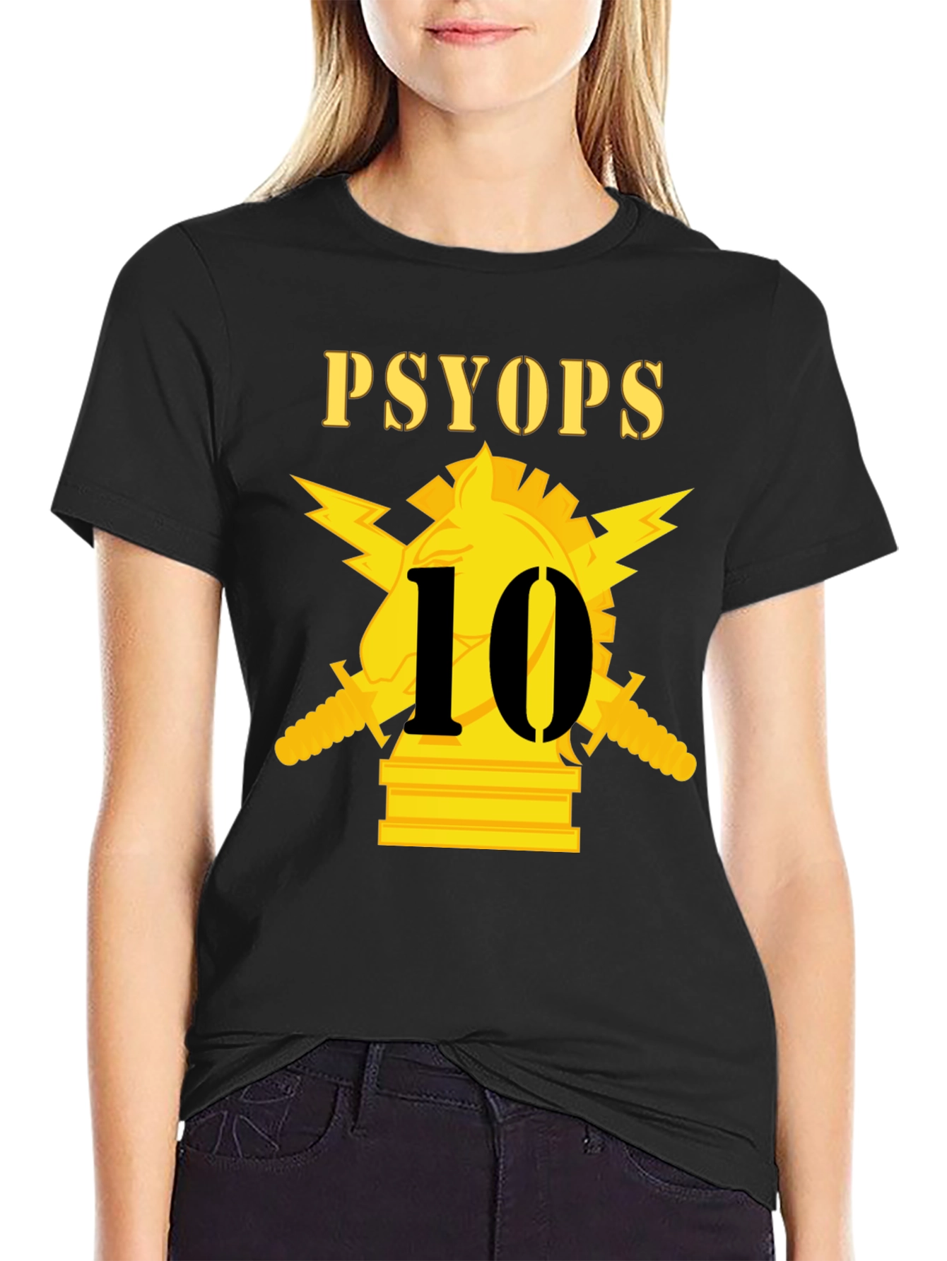 PSYOPs 10 Black T-Shirt Graphic Tee