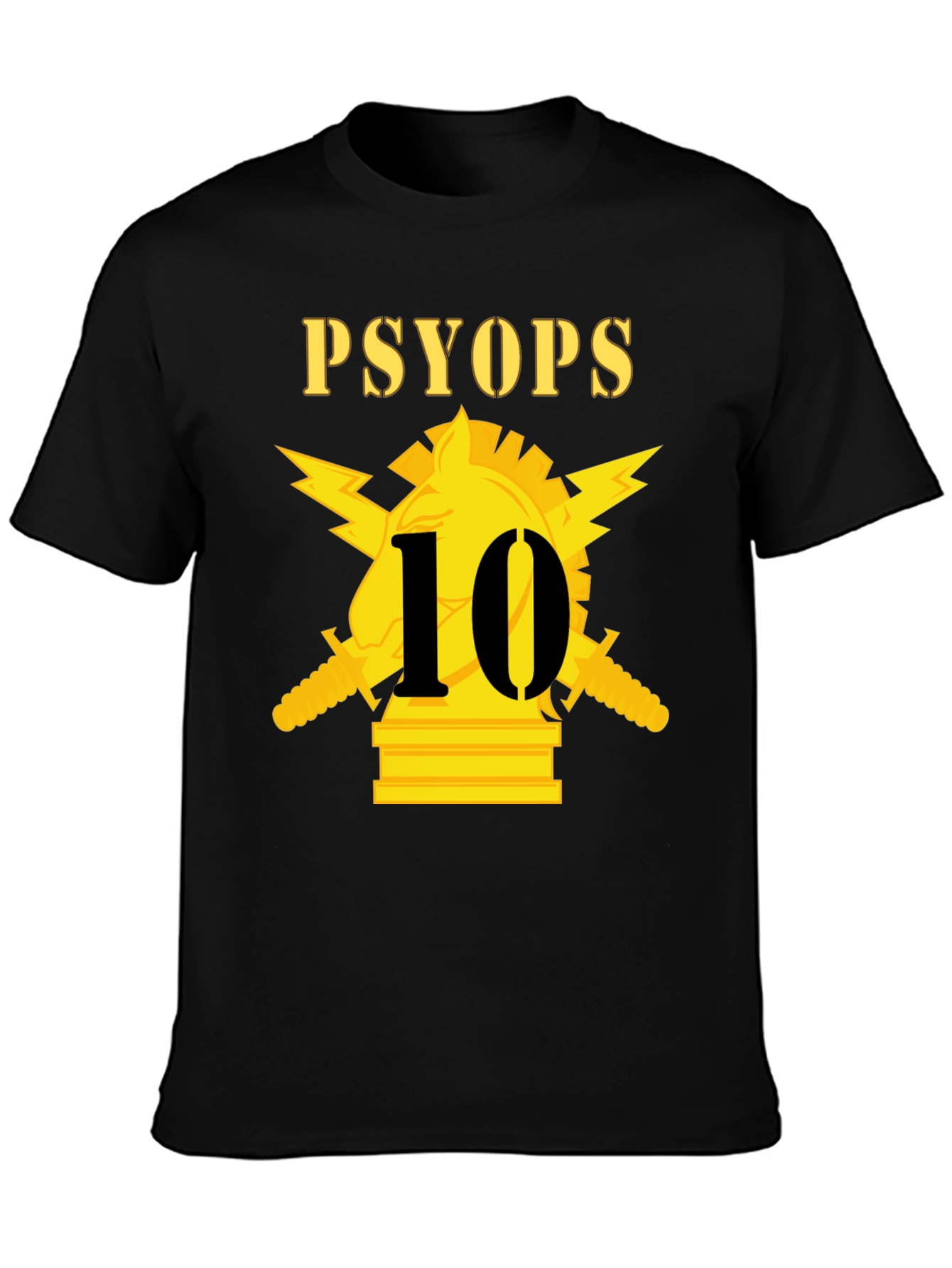 PSYOPs 10 Black T-Shirt Graphic Tee