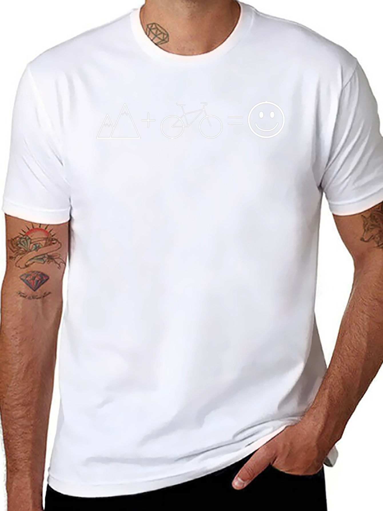 Mountain Bike Equals Happy Face T-Shirt