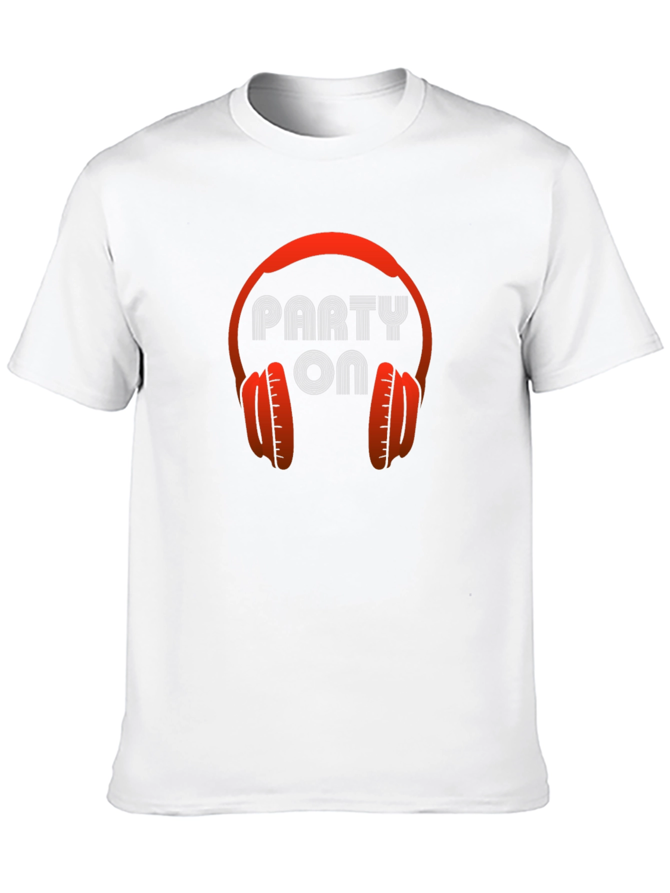 Party On Headphones Graphic Tee - Stylish Black T-Shirt