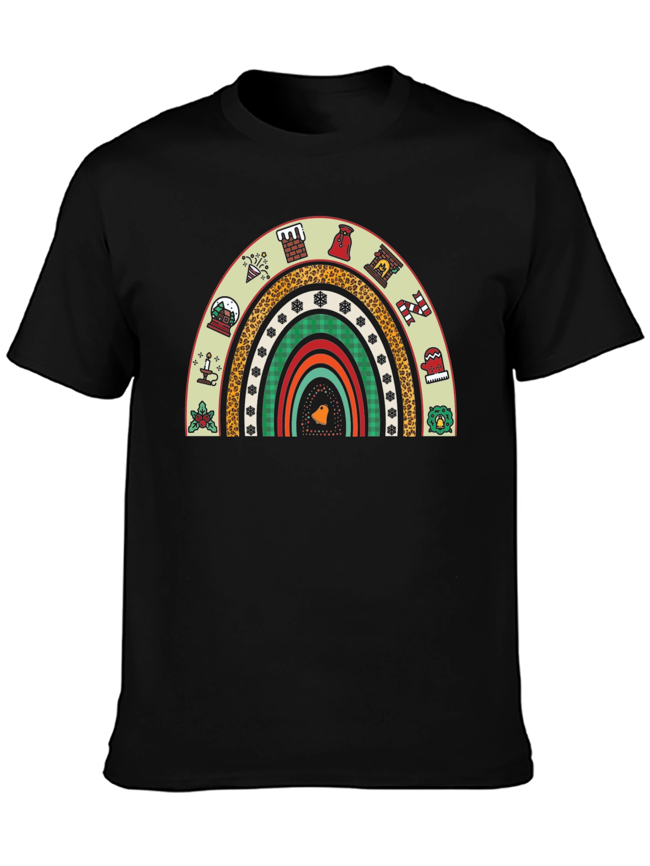 Festive Holiday Rainbow Graphic Tee