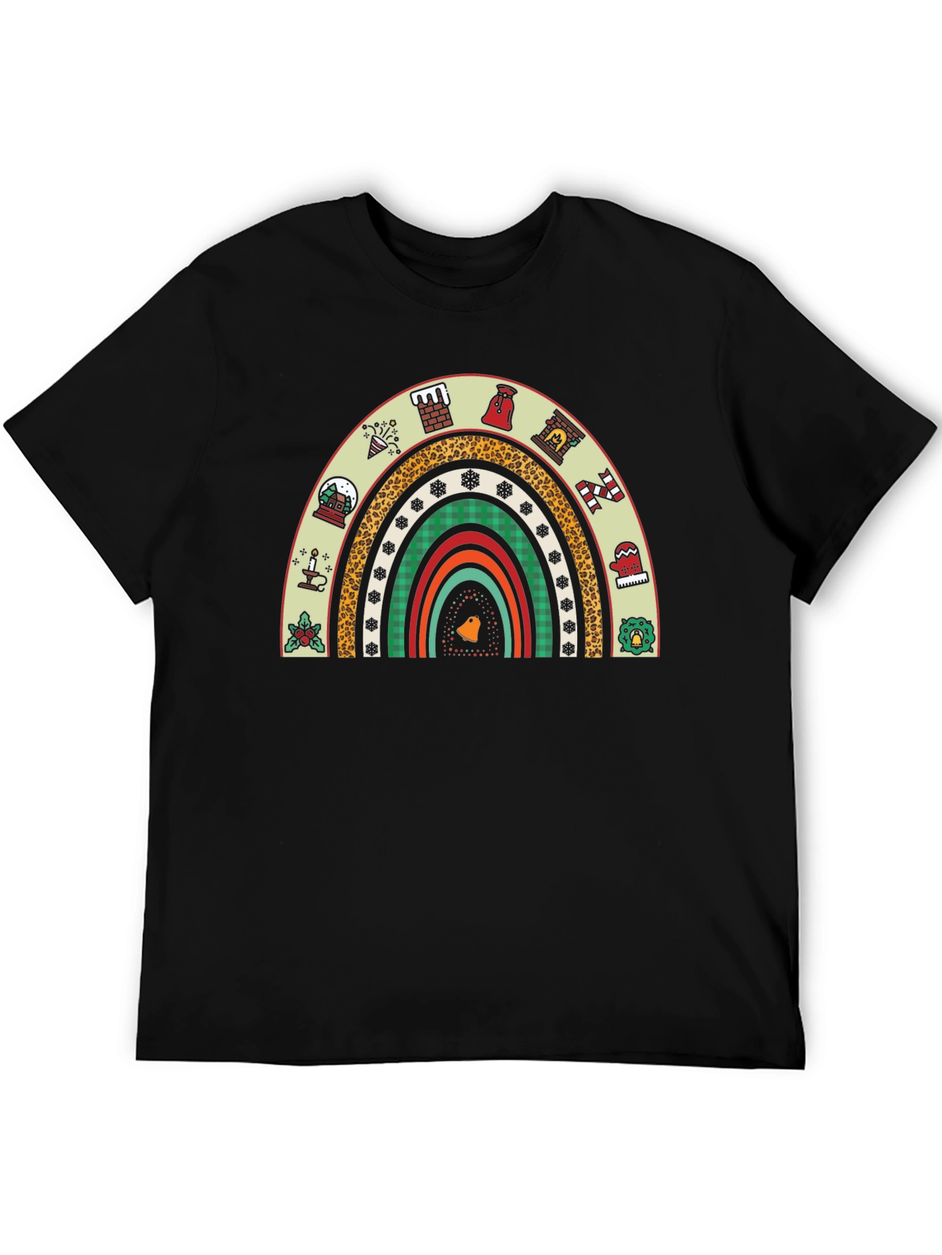 Festive Holiday Rainbow Graphic Tee