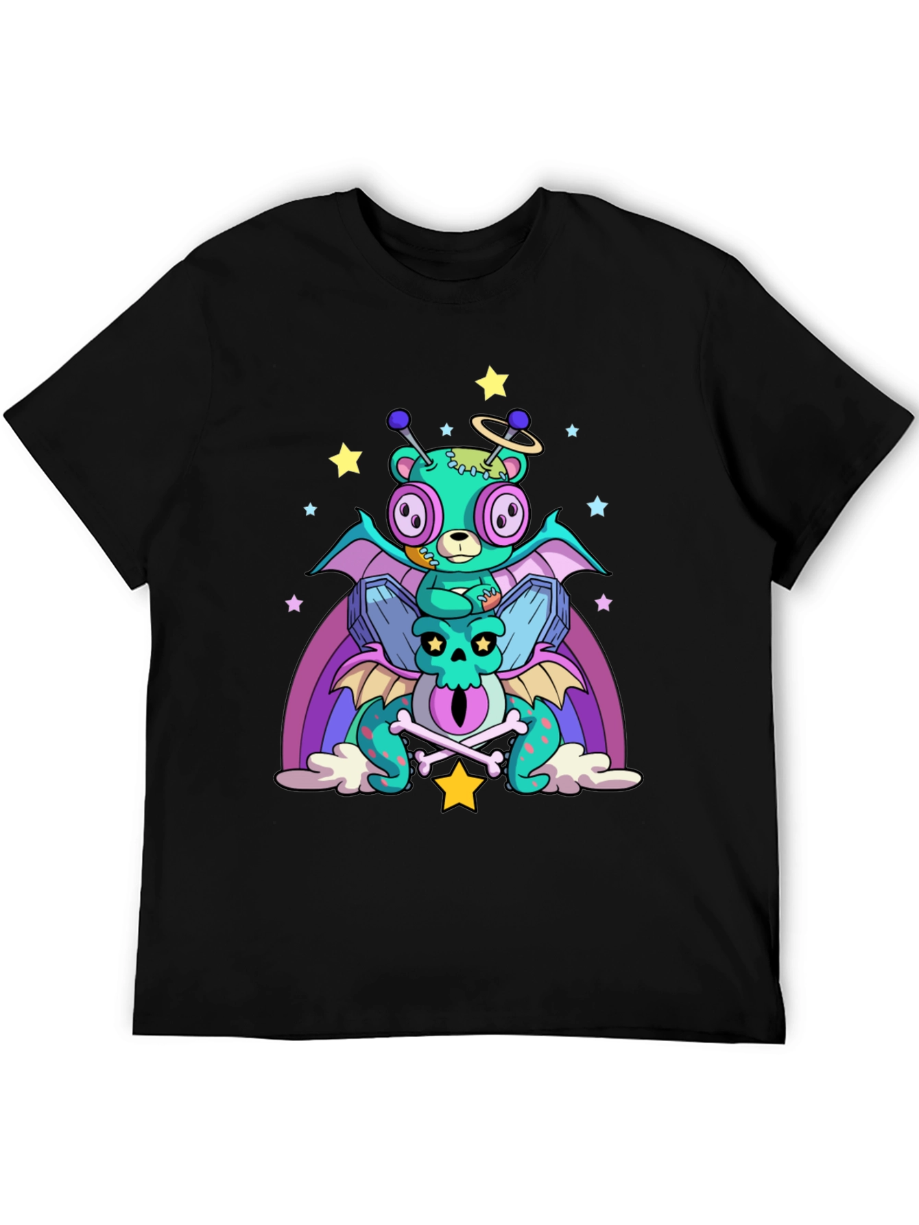 Fun Alien Bear & Dragon Graphic Tee
