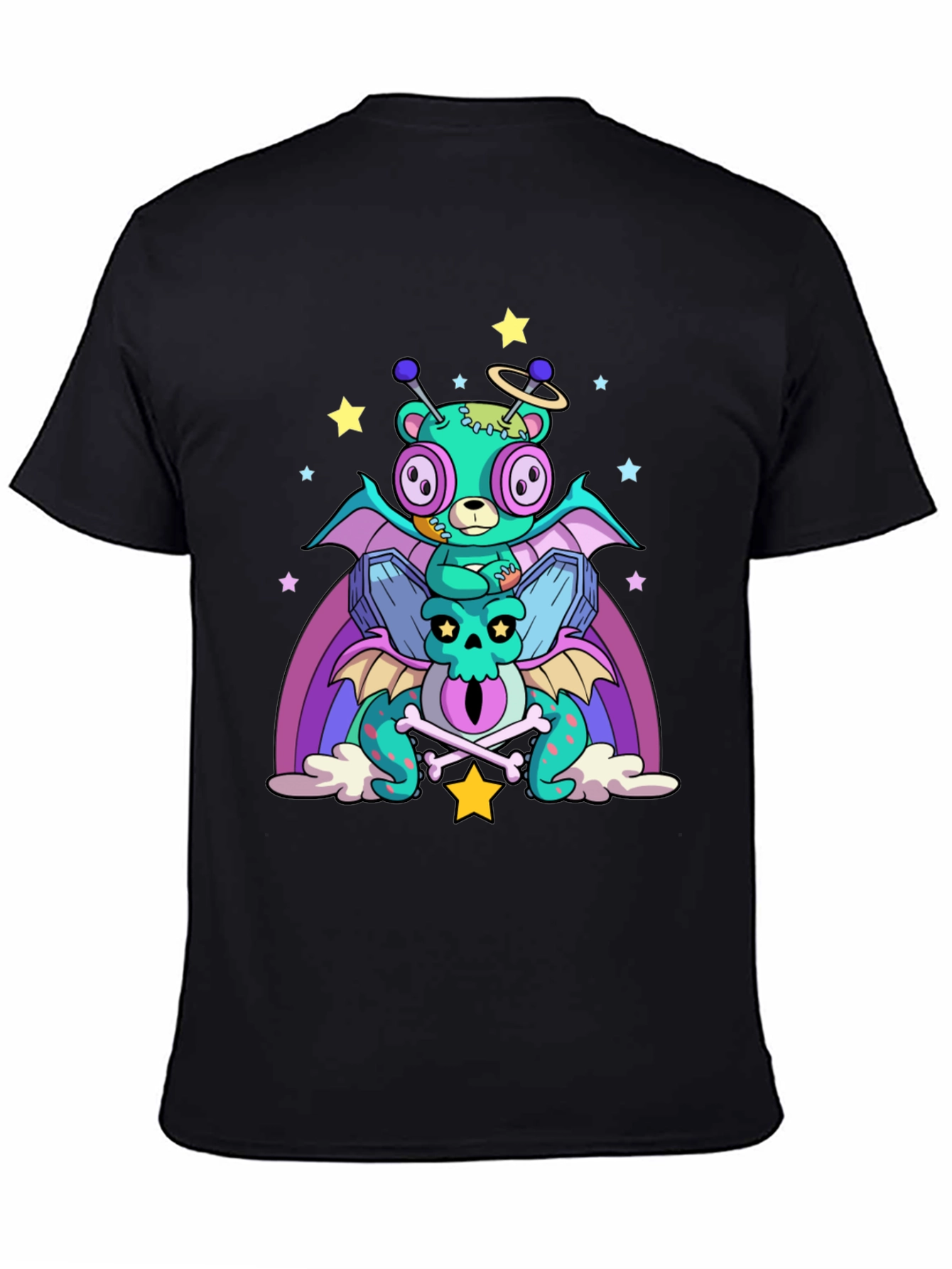 Fun Alien Bear & Dragon Graphic Tee