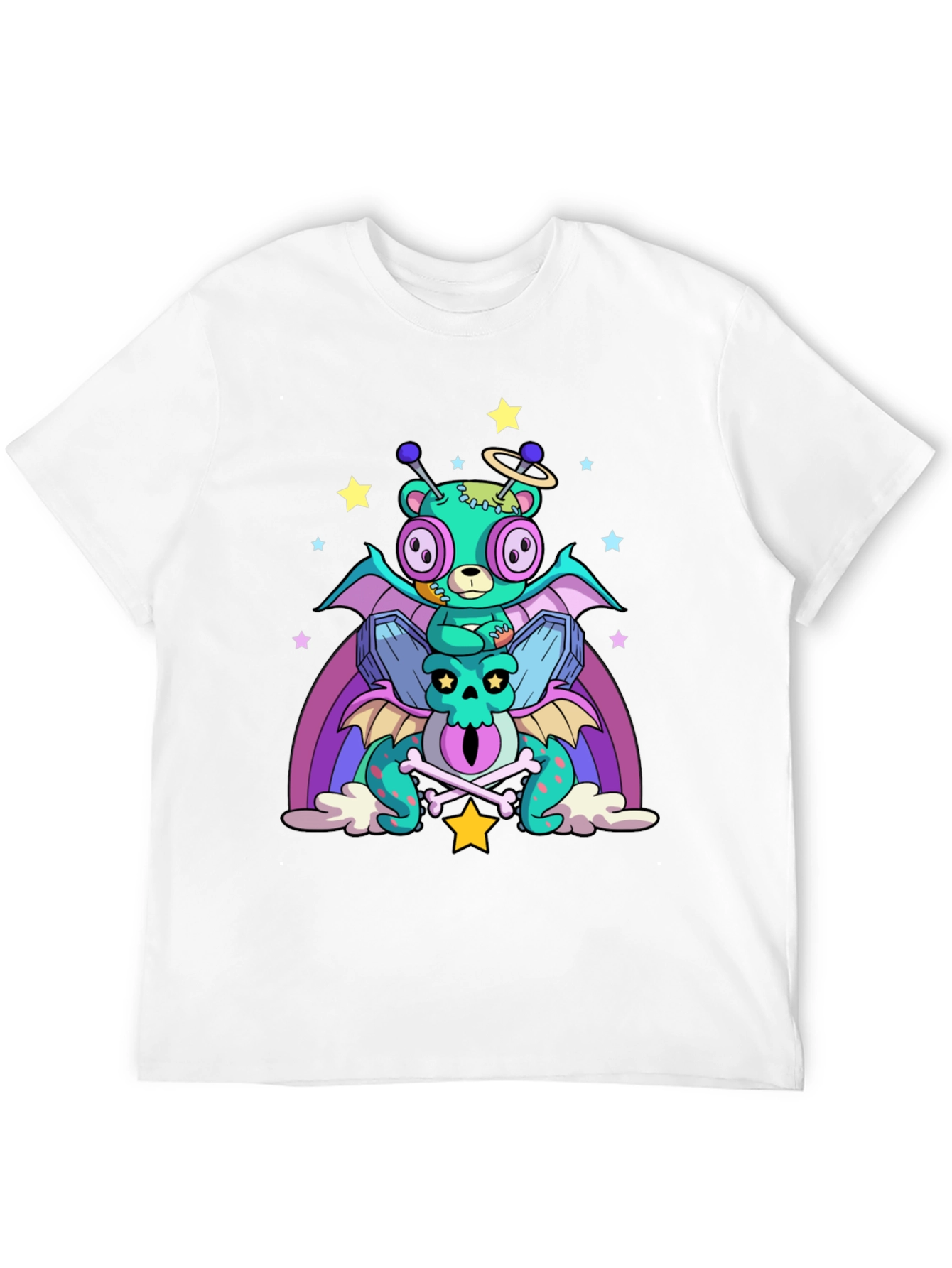 Fun Alien Bear & Dragon Graphic Tee