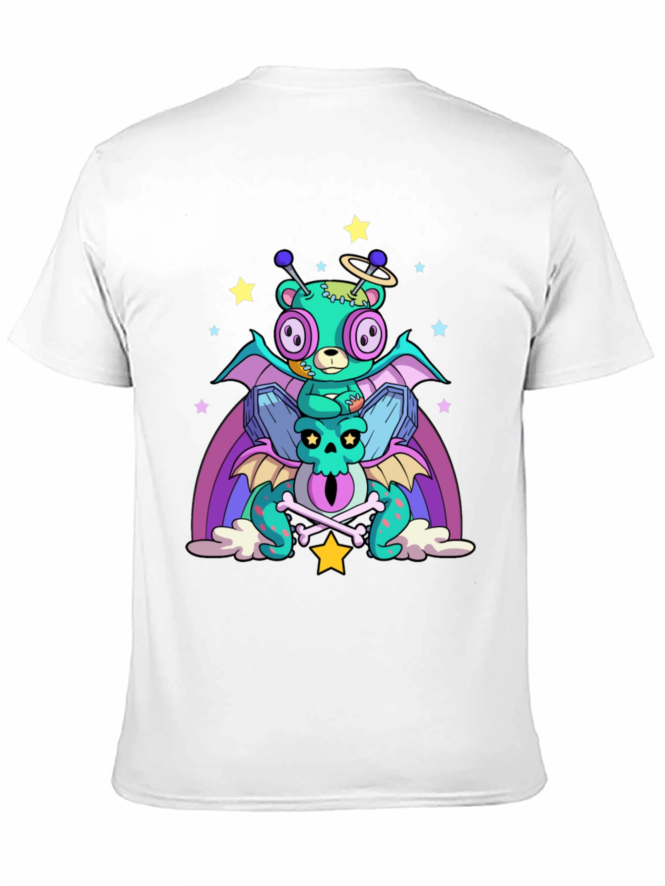 Fun Alien Bear & Dragon Graphic Tee