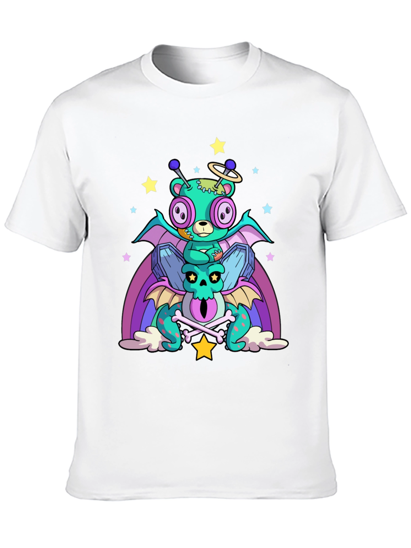 Fun Alien Bear & Dragon Graphic Tee