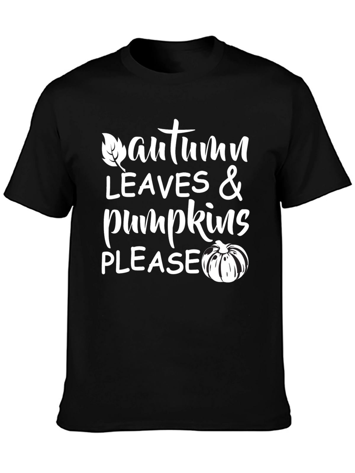 Autumn Leaves & Pumpkins Please T-Shirt