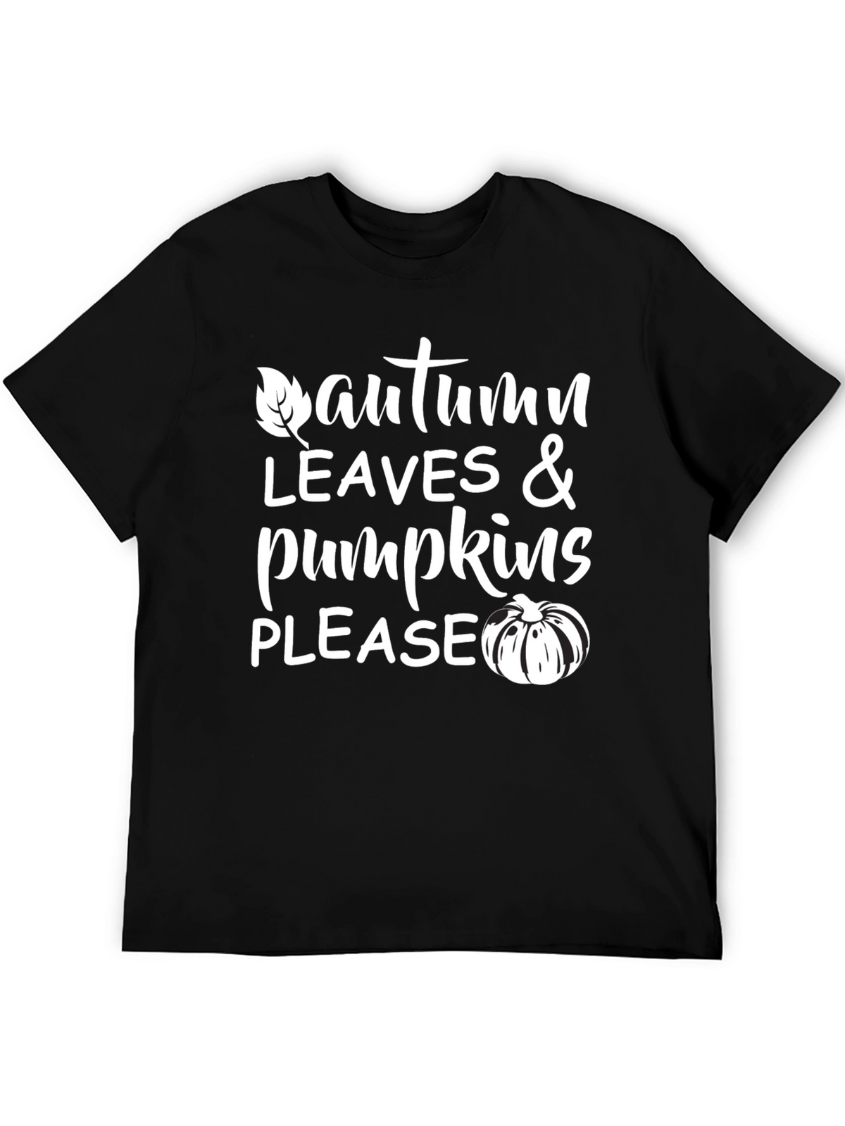Autumn Leaves & Pumpkins Please T-Shirt