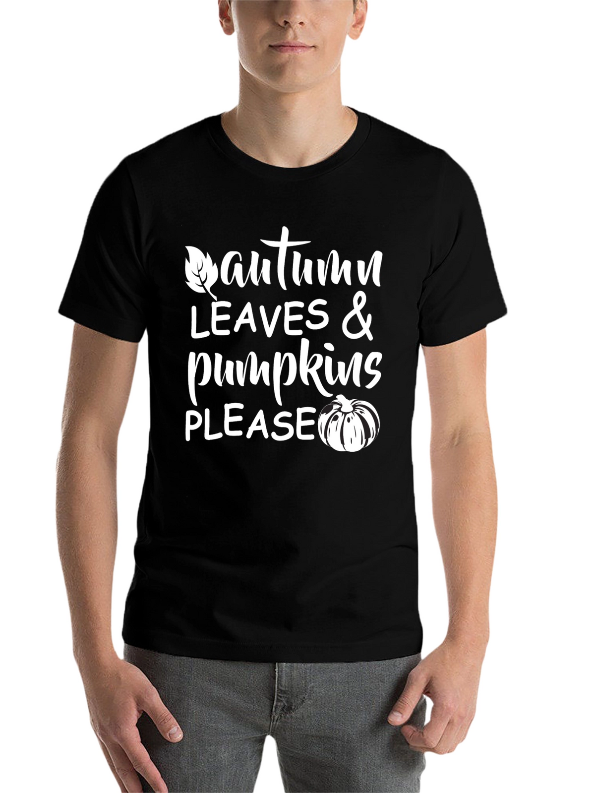 Autumn Leaves & Pumpkins Please T-Shirt