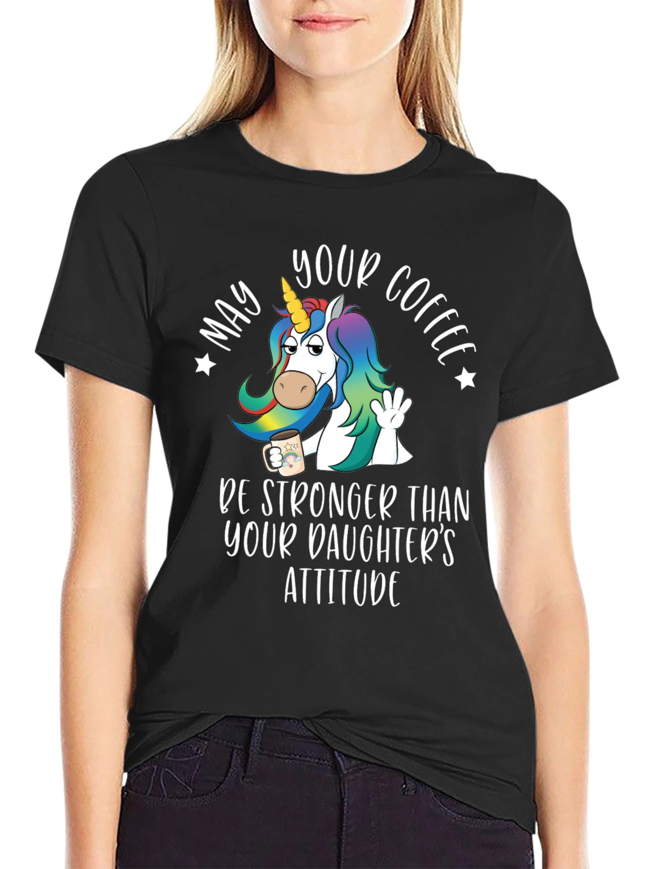 Unicorn Coffee T-Shirt - Daughters Attitude