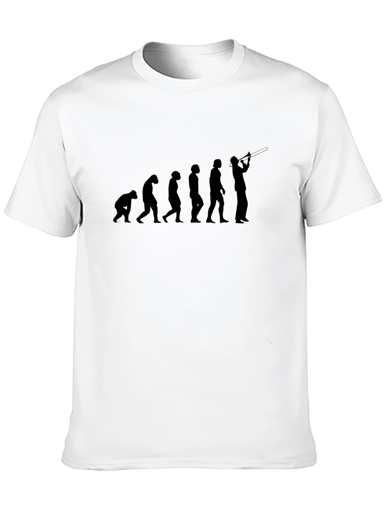Evolution of Trombone Player Black T-Shirt