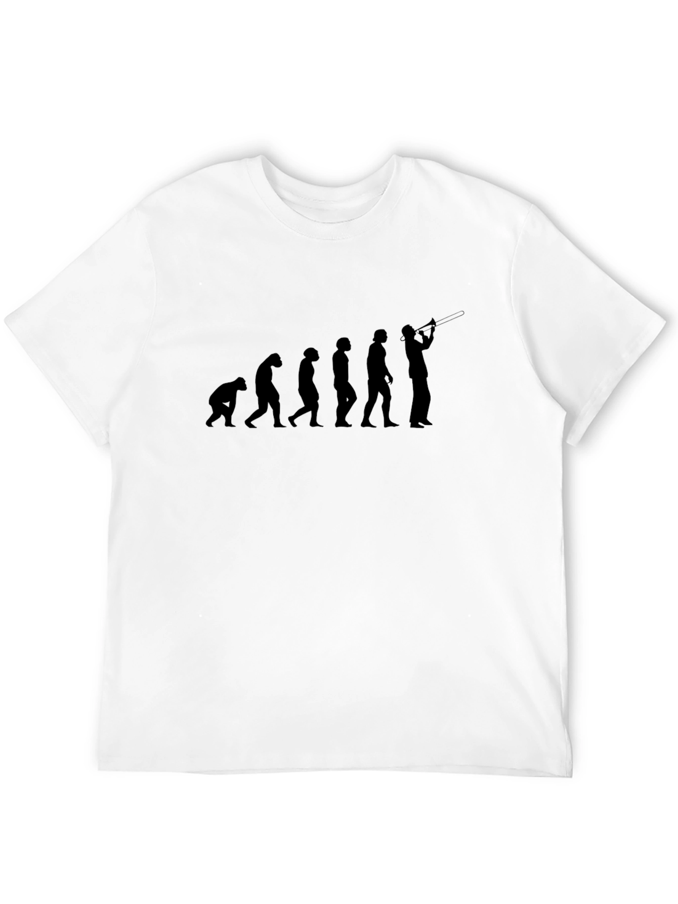 Evolution of Trombone Player Black T-Shirt