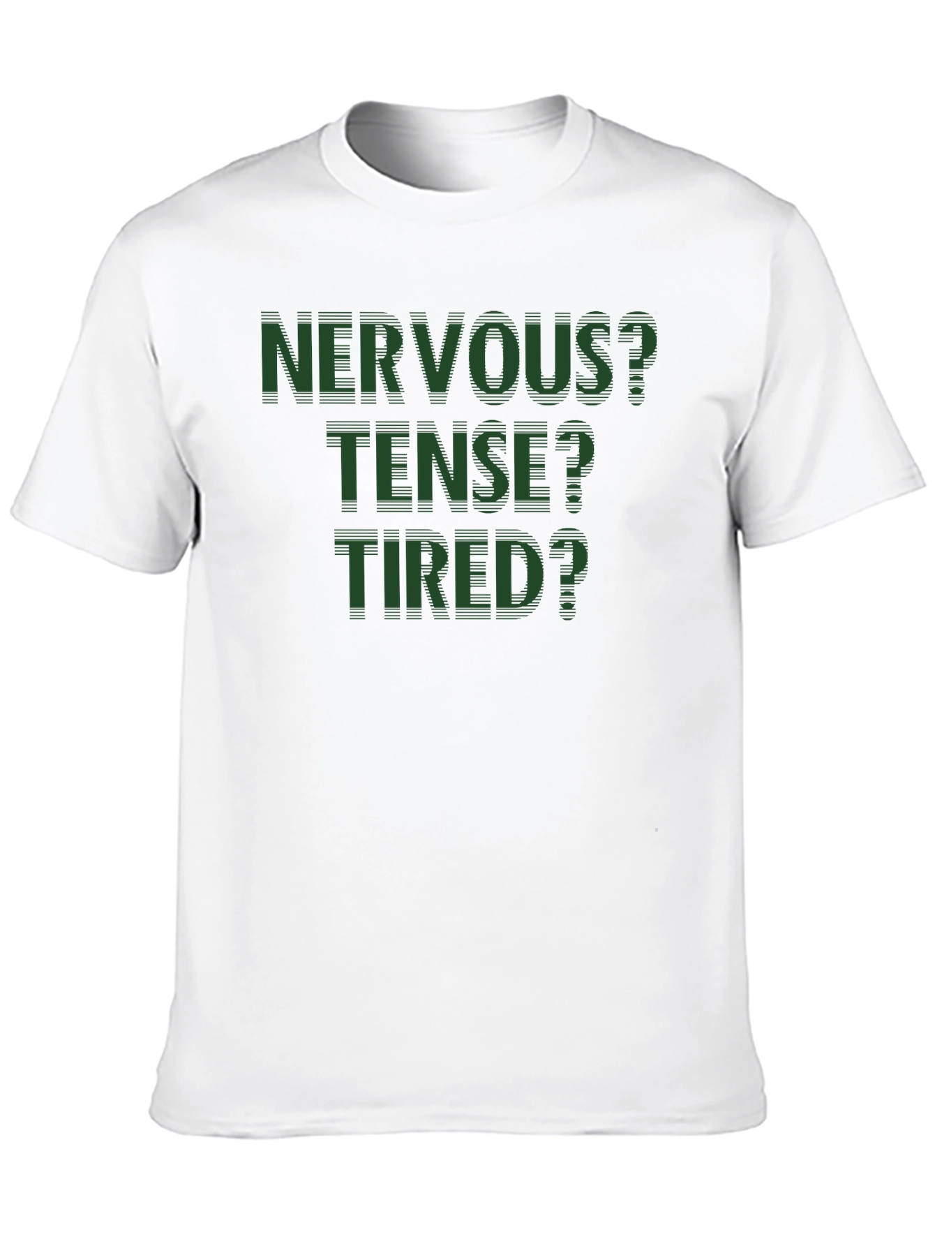 Nervous Tense Tired Graphic Tee - Black Cotton Blend
