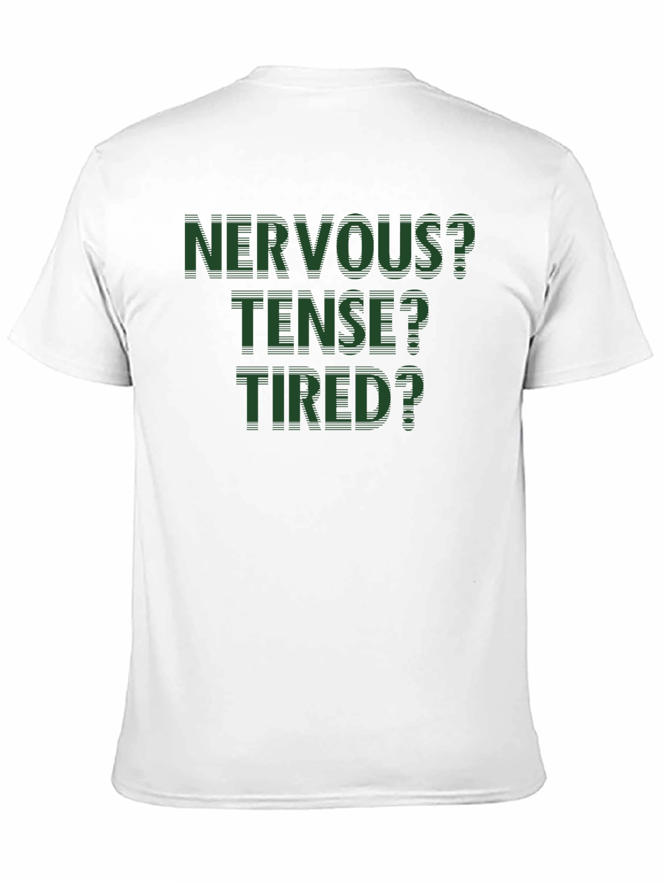 Nervous Tense Tired Graphic Tee - Black Cotton Blend