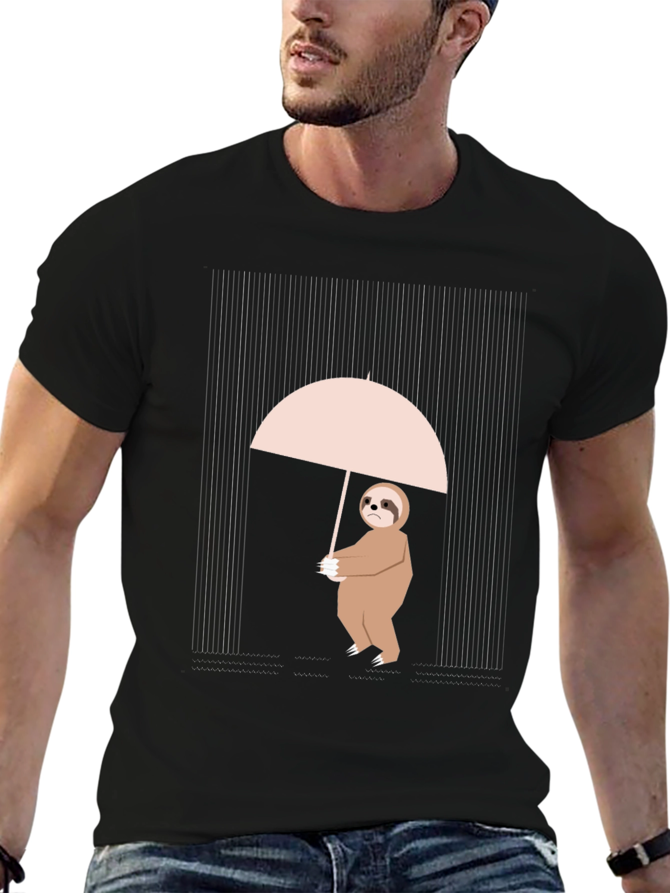 Sloth in Rain Graphic Tee