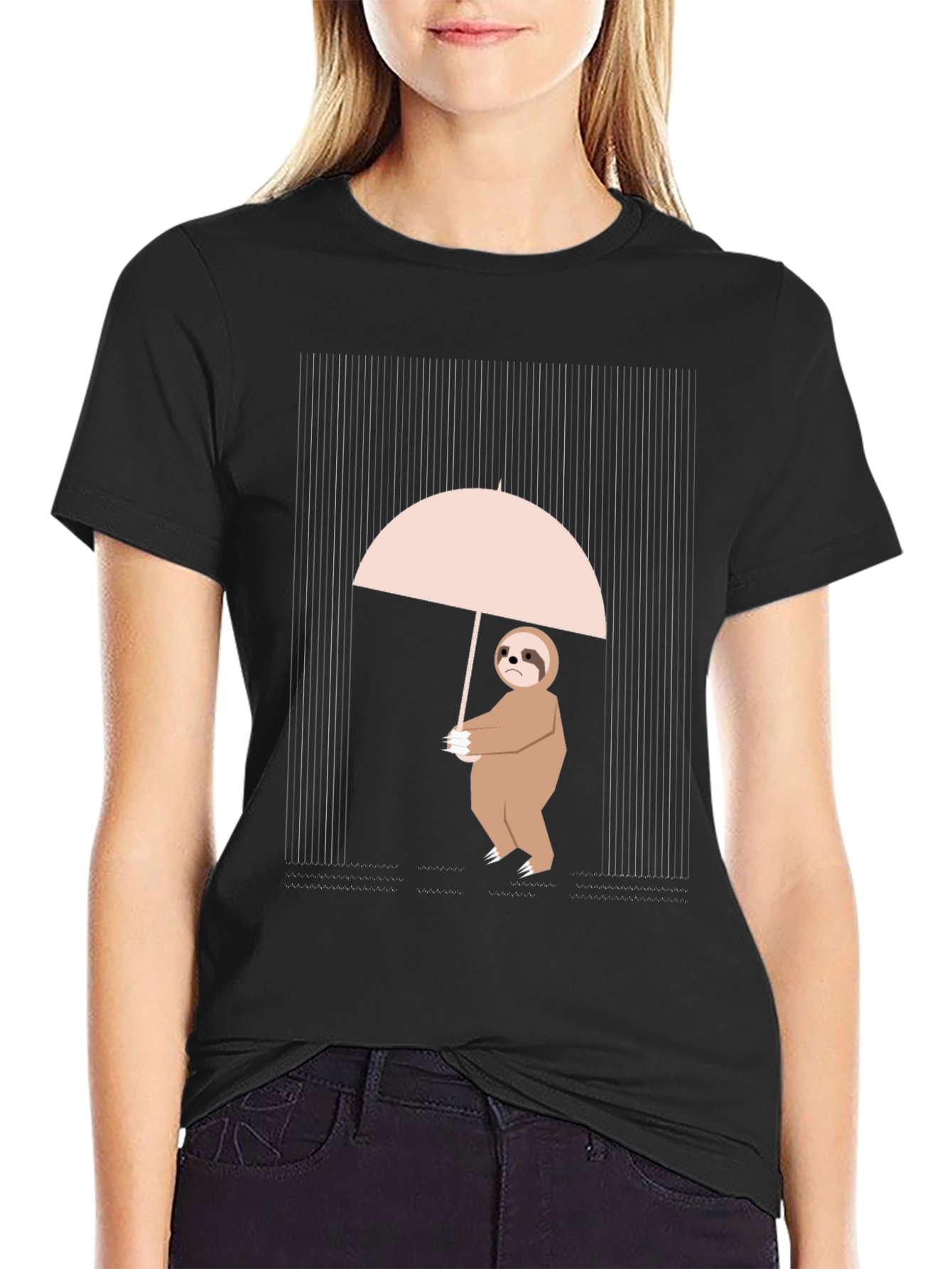 Sloth in Rain Graphic Tee
