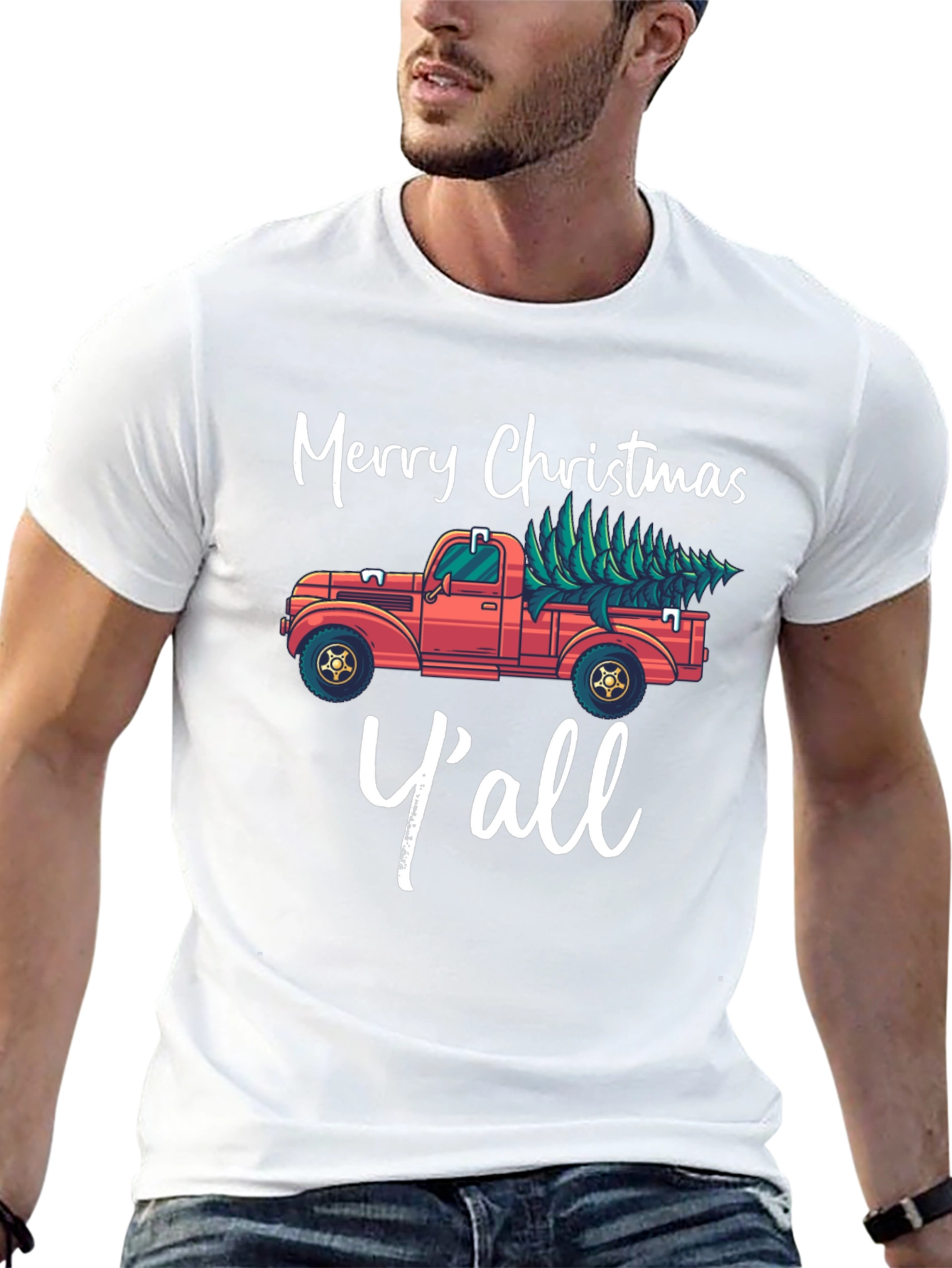 Merry Christmas Yall Graphic Tee
