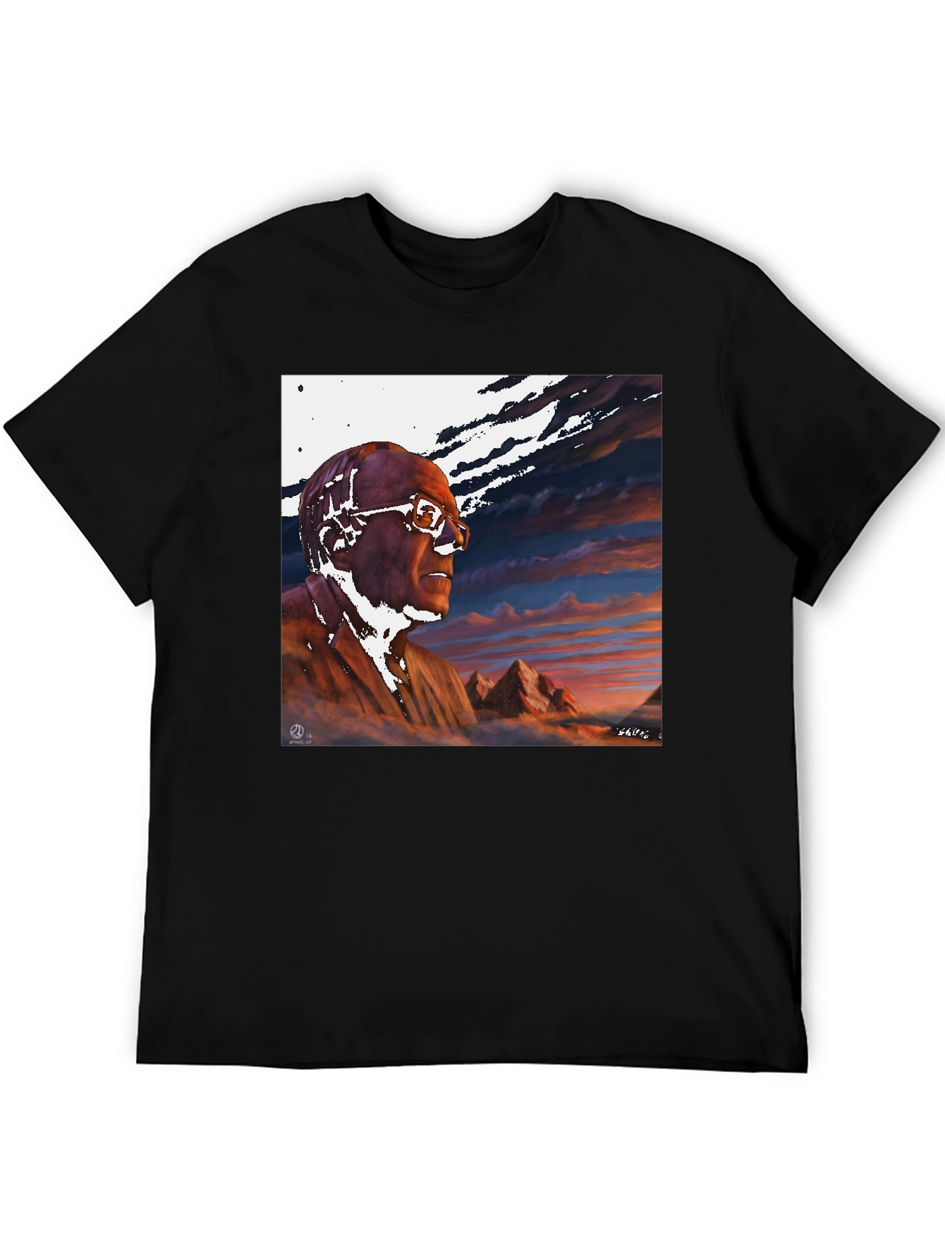 Artistic Portrait Black T-Shirt
