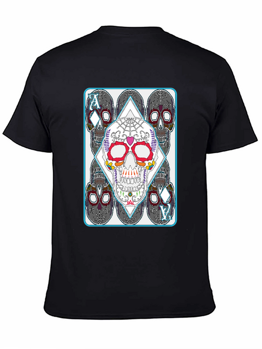 Sugar Skull Ace of Diamonds Graphic T-Shirt