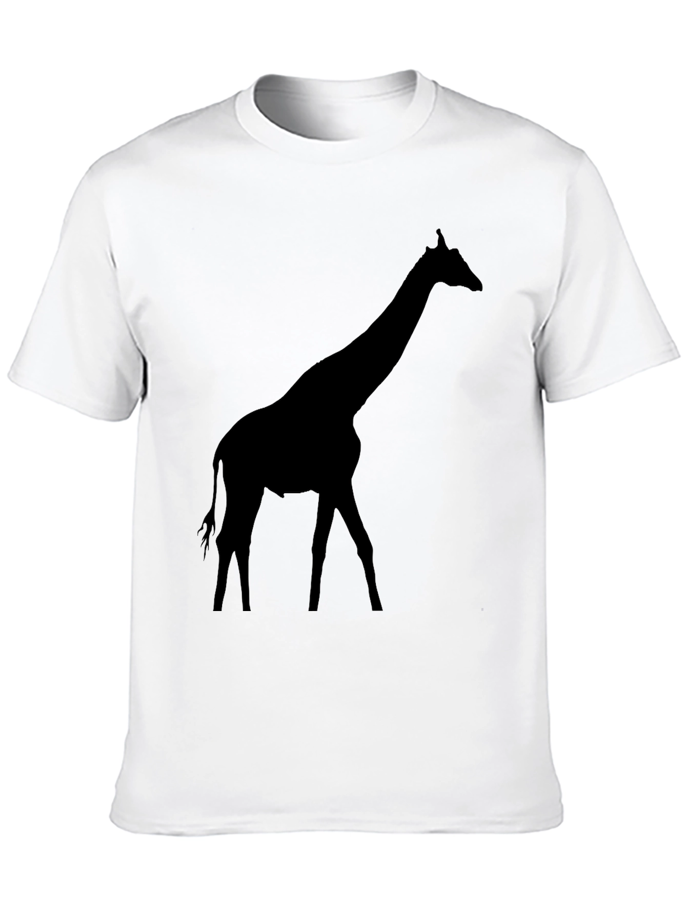Giraffe Silhouette T-Shirt - Black