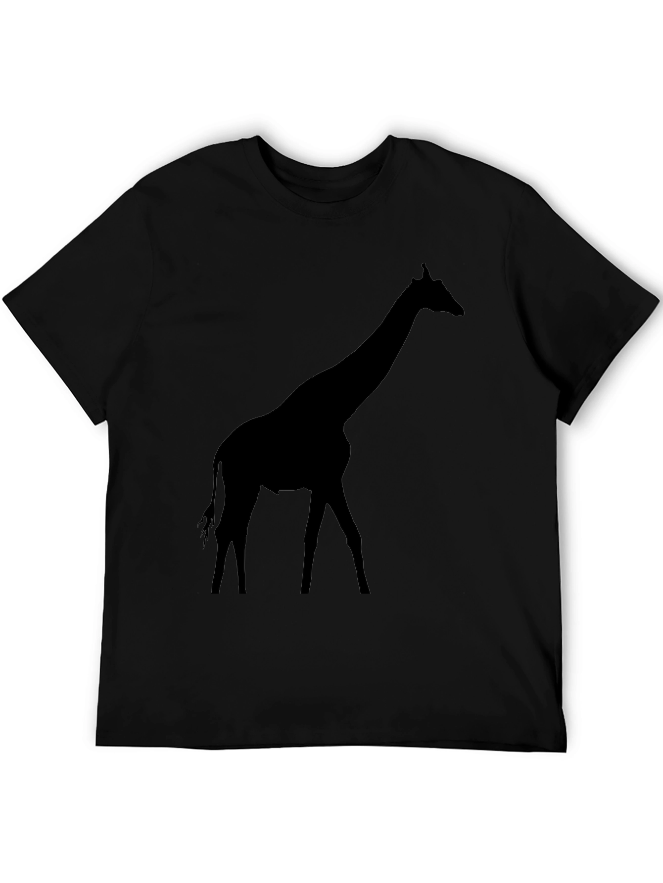 Giraffe Silhouette T-Shirt - Black
