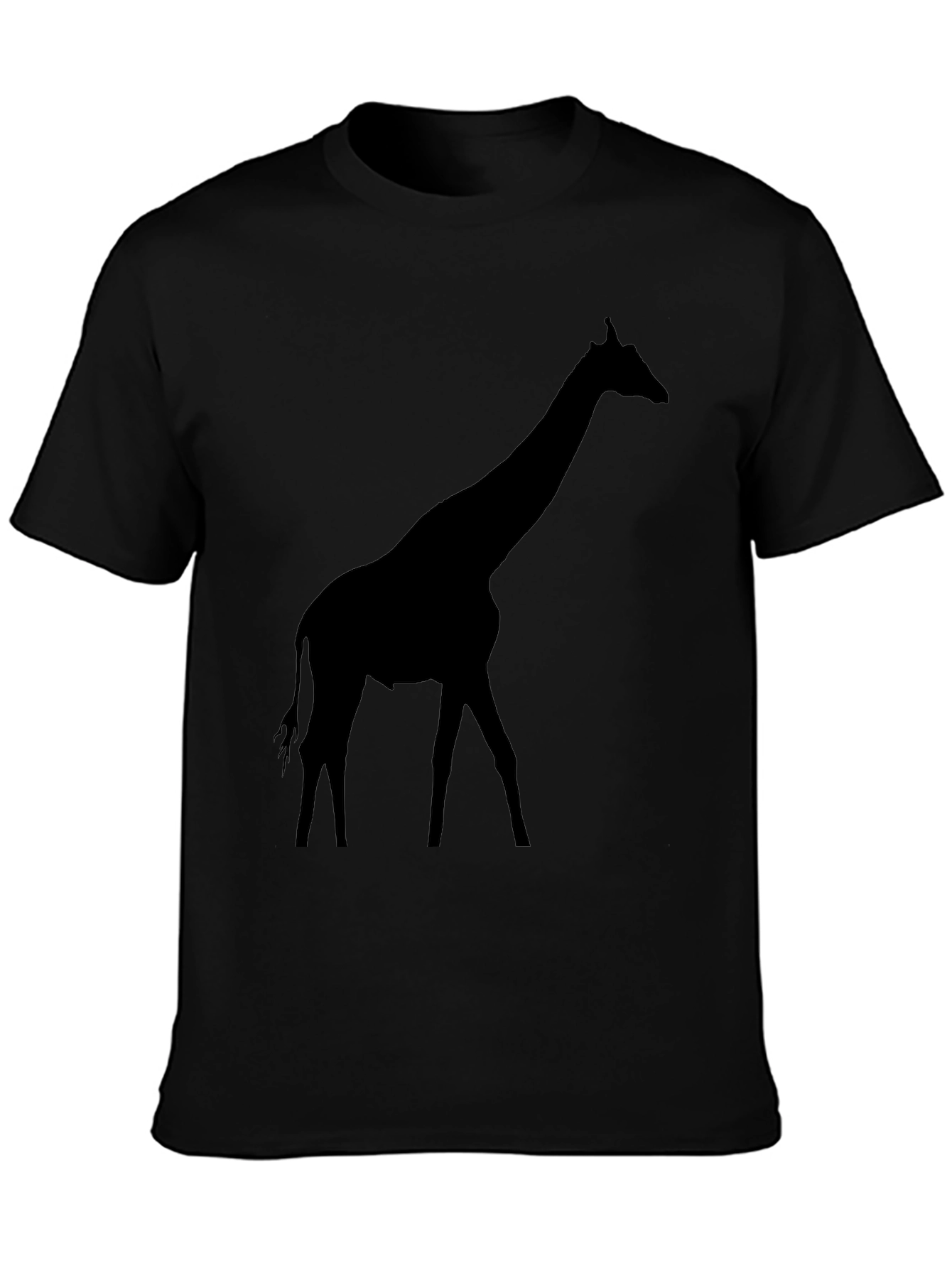 Giraffe Silhouette T-Shirt - Black