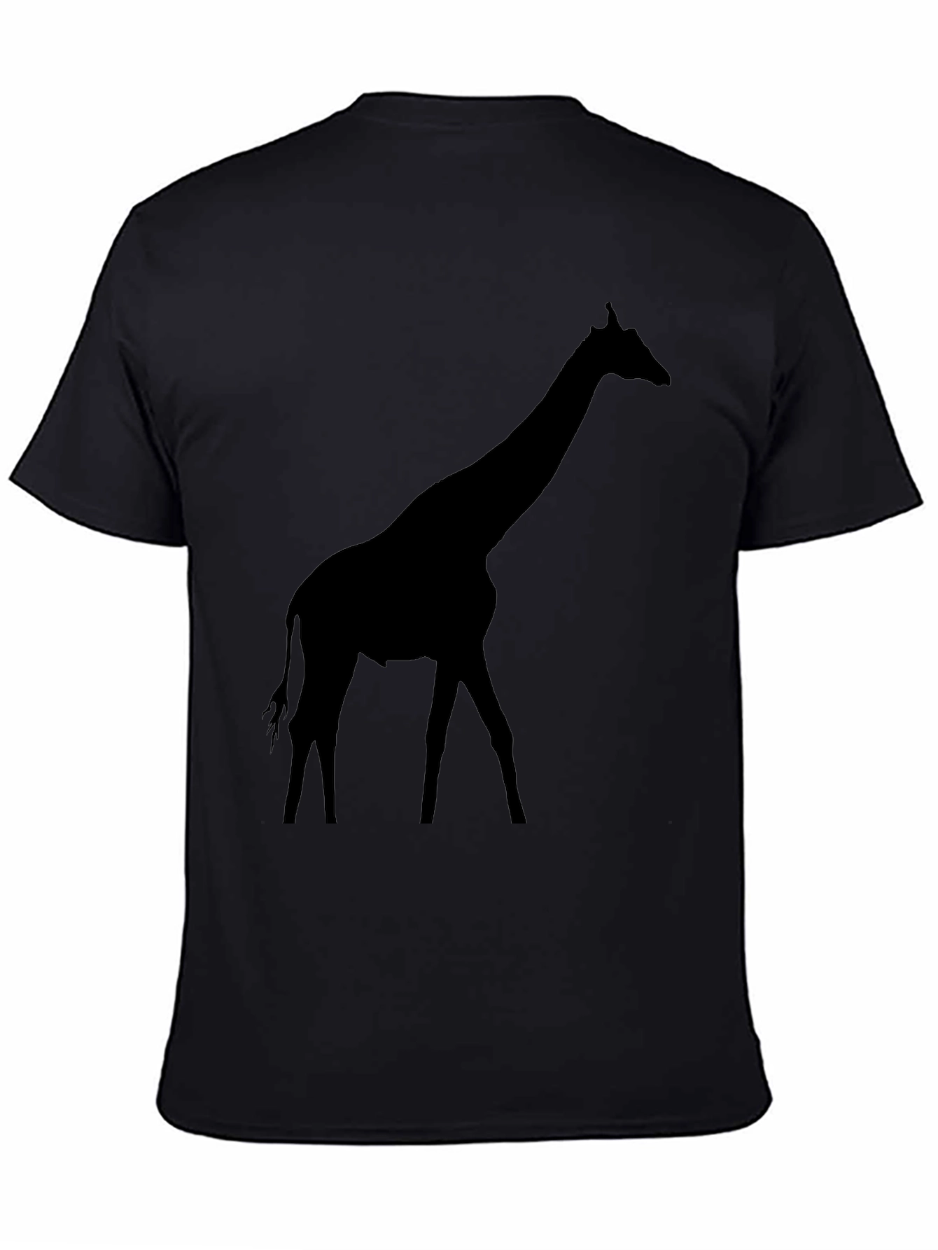 Giraffe Silhouette T-Shirt - Black