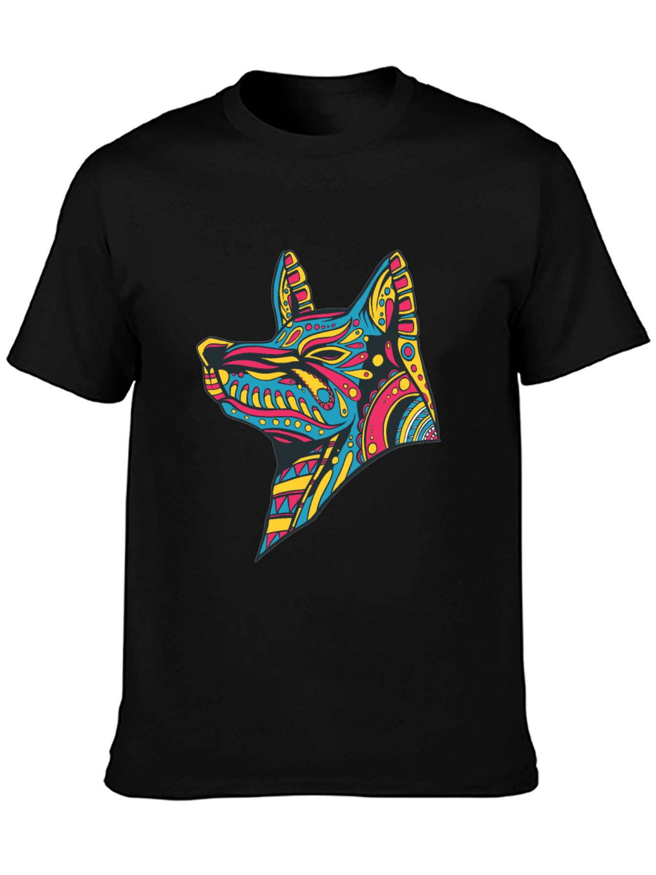 Abstract Anubis Graphic Black T-Shirt