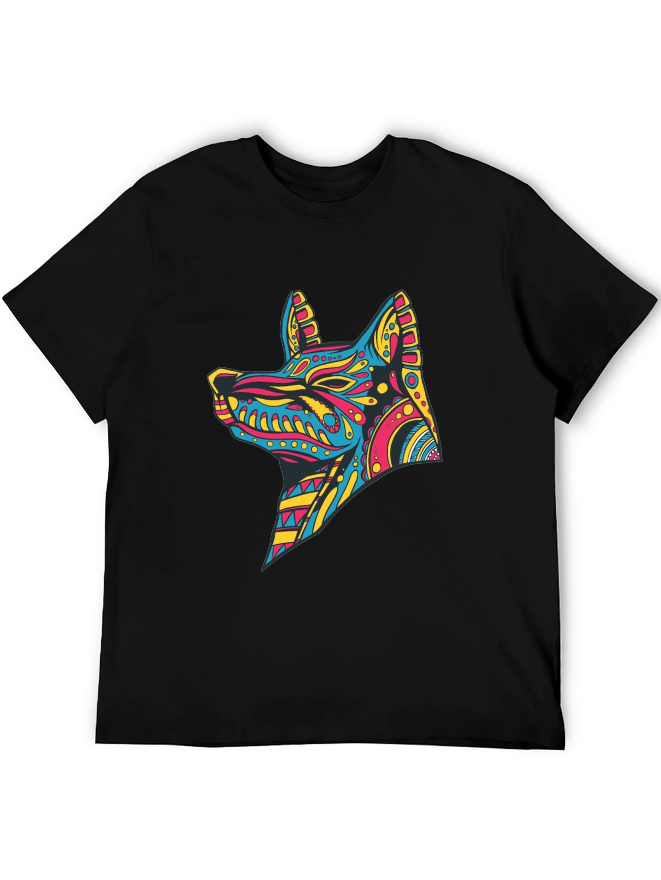 Abstract Anubis Graphic Black T-Shirt