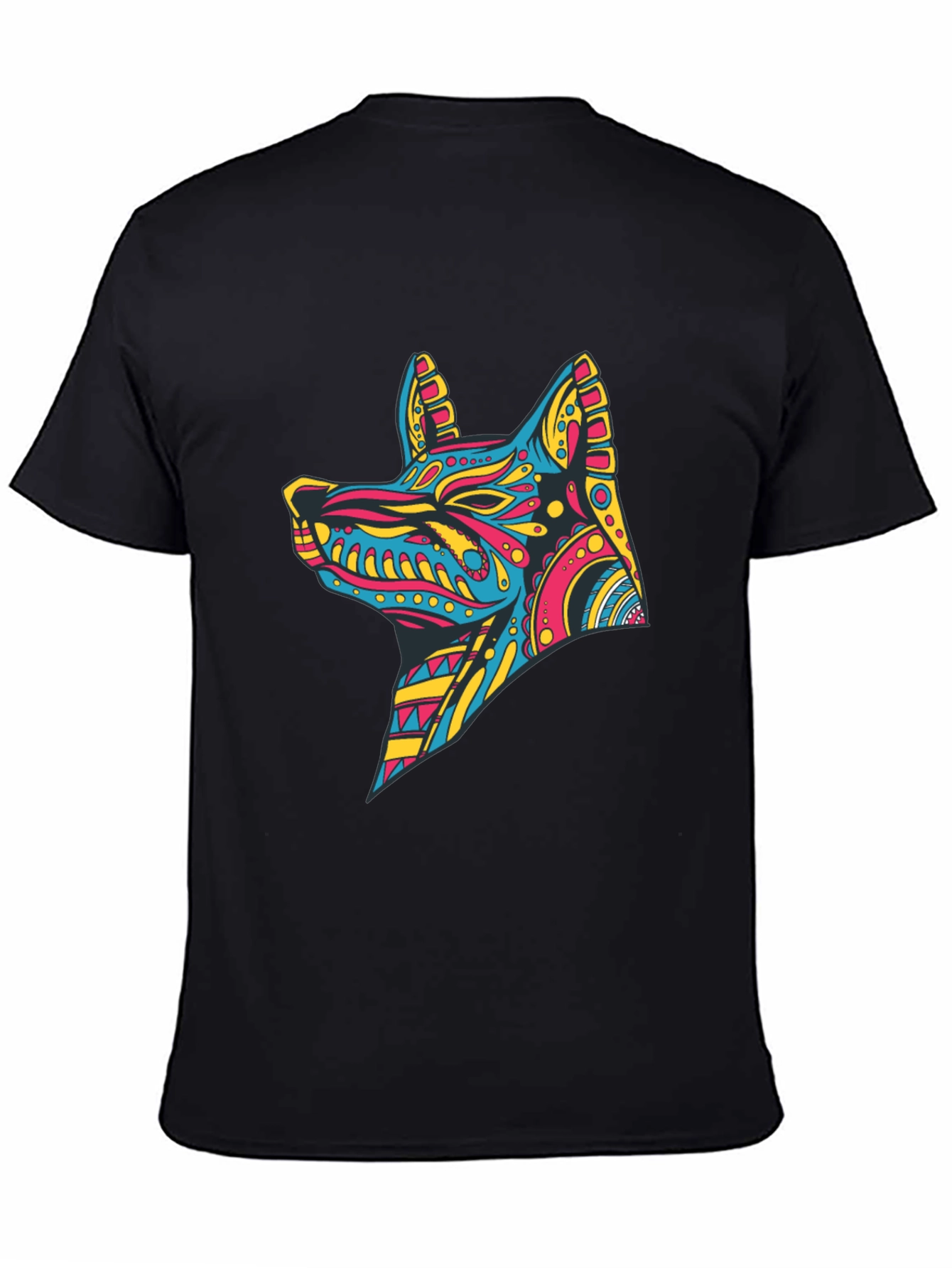 Abstract Anubis Graphic Black T-Shirt