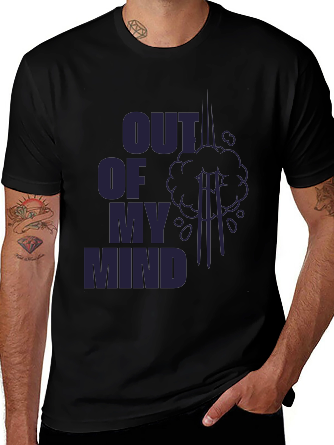 Out of My Mind Graphic T-Shirt - Black