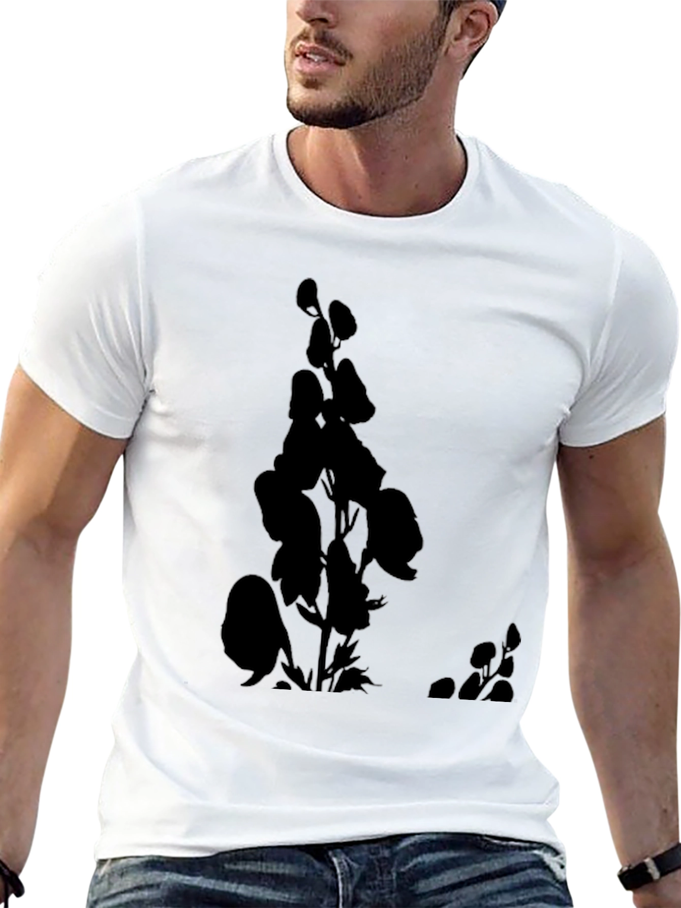 Botanical Silhouette Black T-Shirt