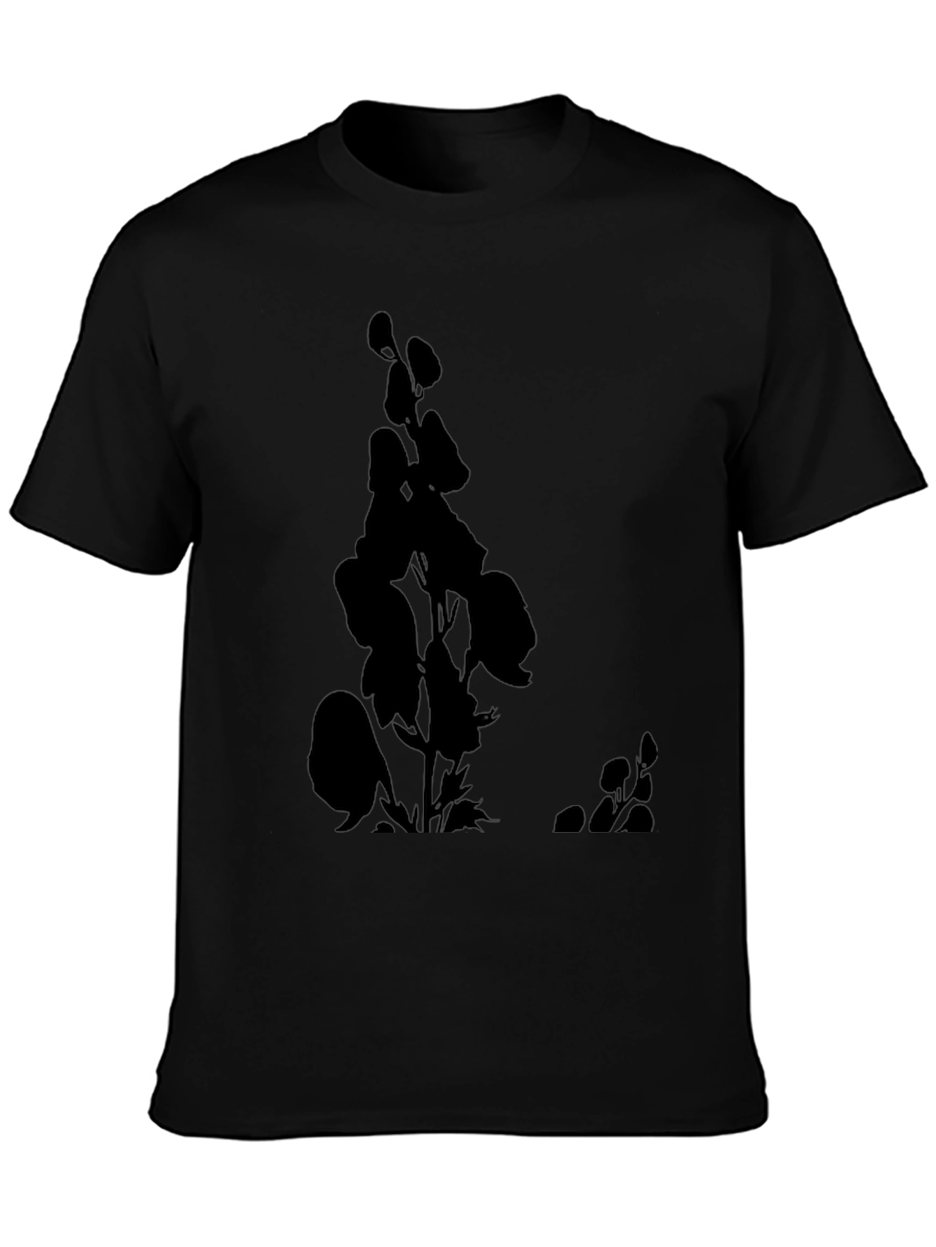 Botanical Silhouette Black T-Shirt